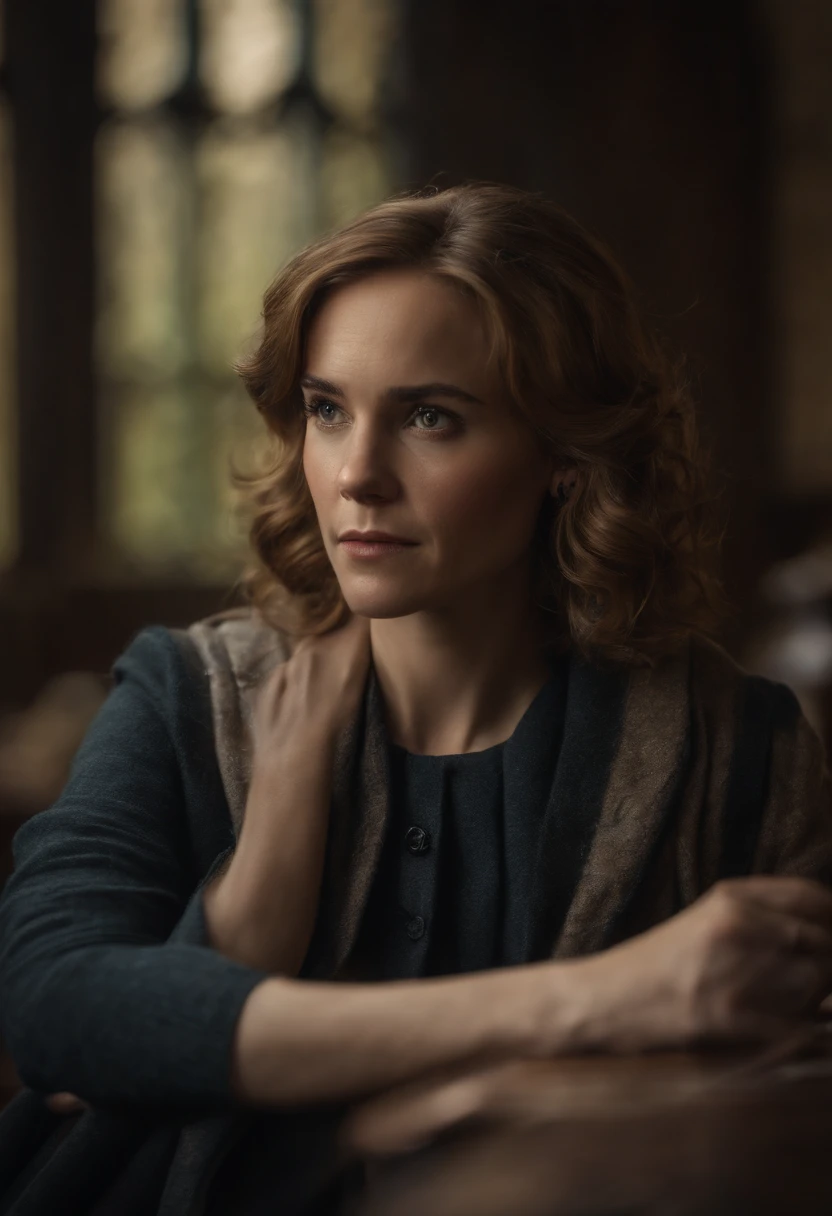 Hermione from Harry Potter movie, highly realistic