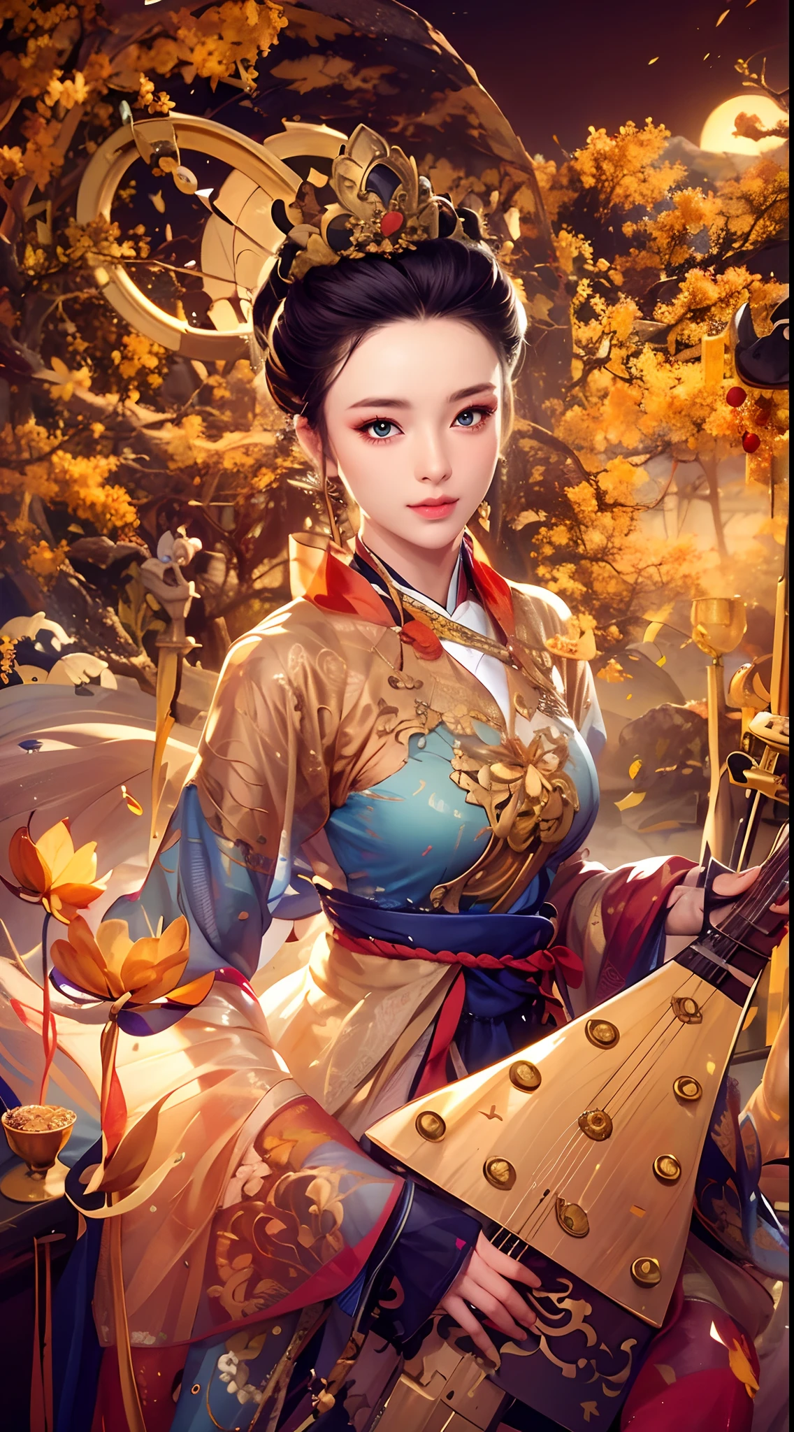 Cyberworld,lucy_Cyberpunk,Guanyin,((Masterpiece)),A high resolution, ((Best quality)),tmasterpiece,top-quality,best qualityer,((( looking at viewert, There is light in the eyes))),(((Light and shadow interlace,white skinned,laughingly,self-assured))),