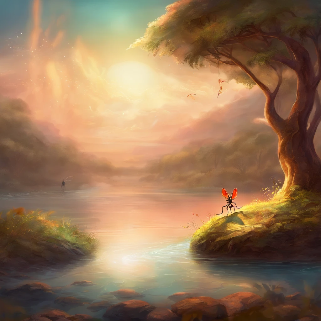 an ant by the river