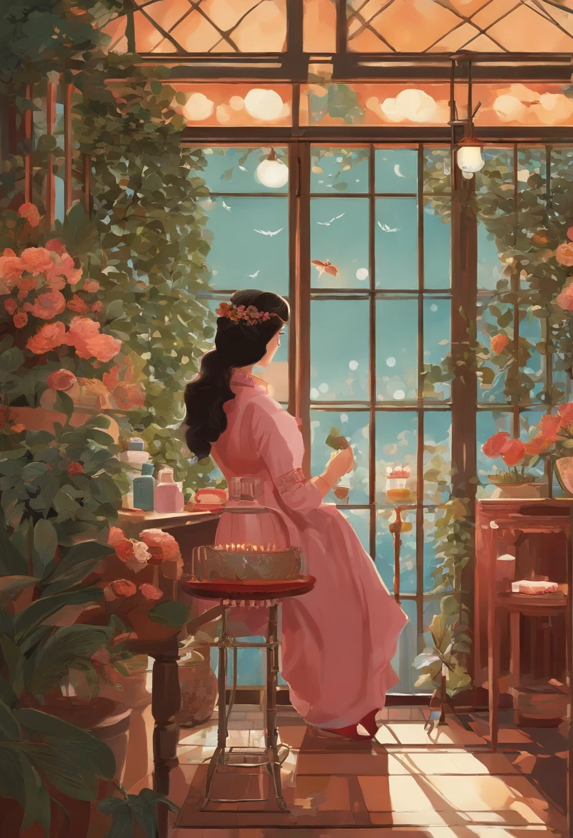 In the style of illustrator Naoki Saito、Writing Yuya Narita of the beauty salon Les Saisons