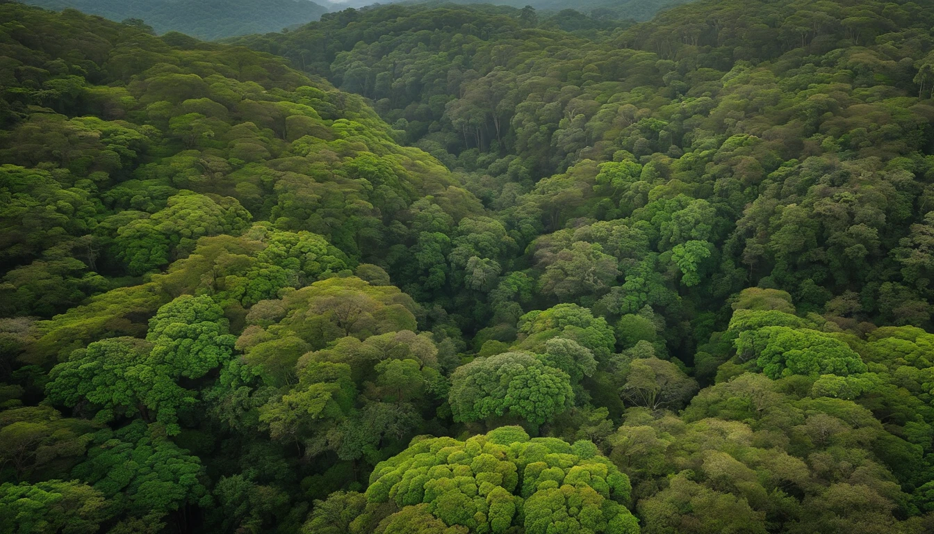 Top view of the South African rainforest