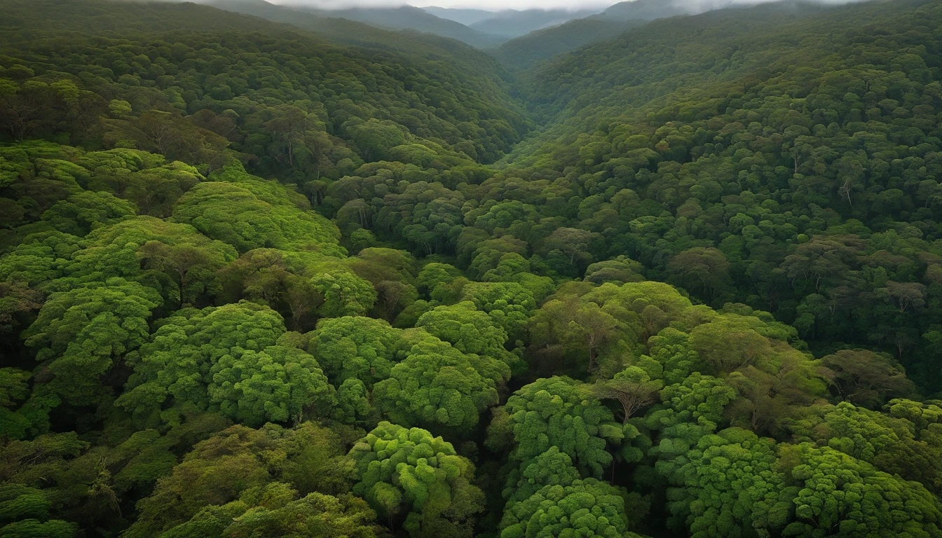 Top view of the South African rainforest