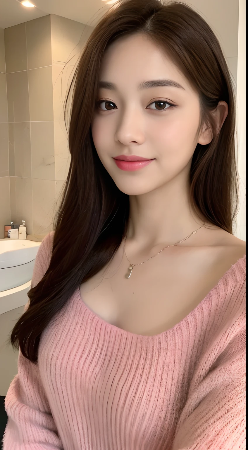 (1 Korean star with royal sister style), ((best quality, 8k, masterpiece: 1.3)), focus: 1.2, perfect body beauty: 1.4, (smile), (Street: 1.3), highly detailed face and skin texture, fine eyes, double eyelids, whitening skin, (big wave hairstyle: 1.3), (round face: 1.5), (rose off-the-shoulder top: 1.4),