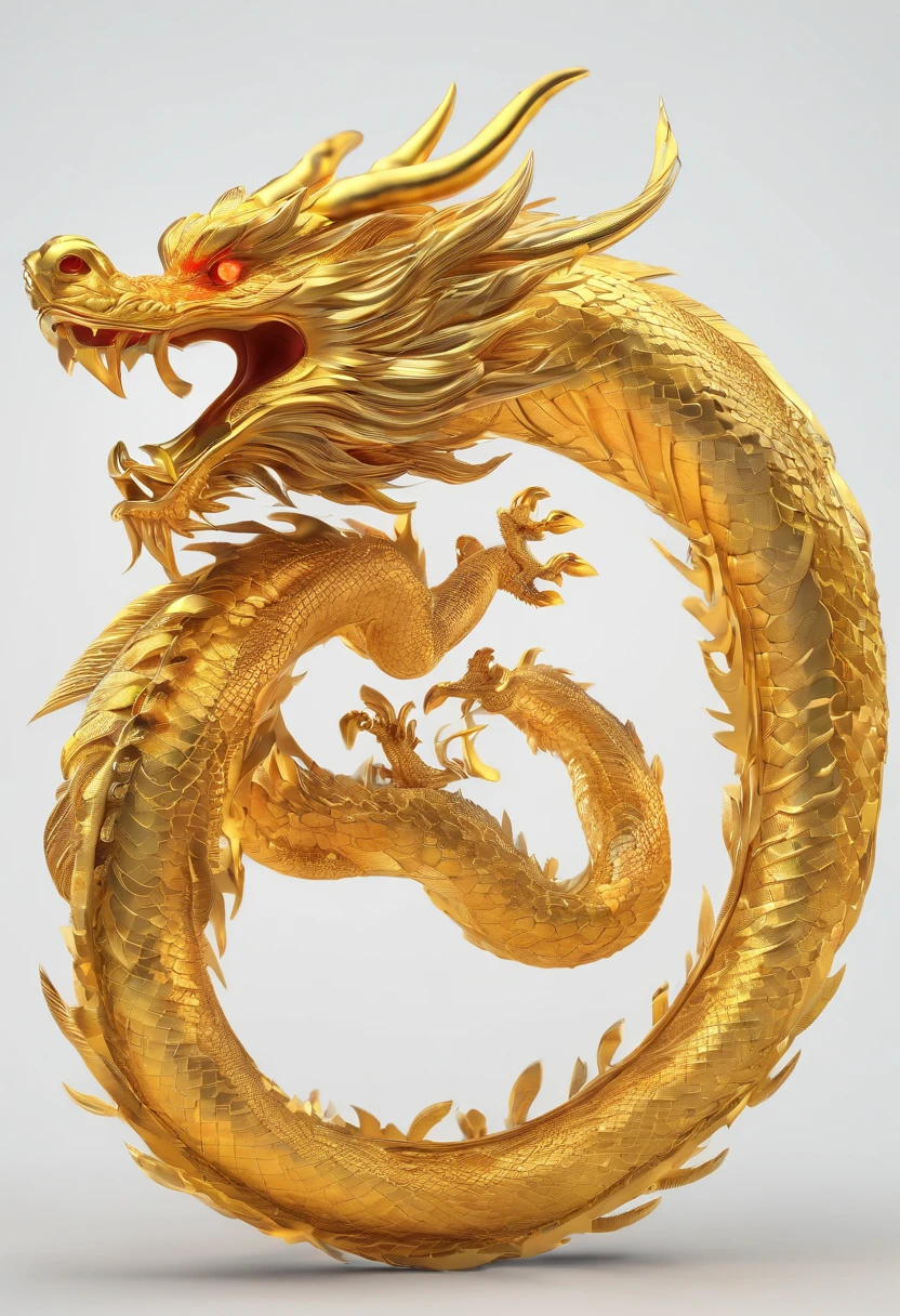 a statue of a Japanese dragon, best quality, masterpiece, <lora:cstatuesdxl:0.8>, cstatuesdxl, white and gold, scales, great serpent