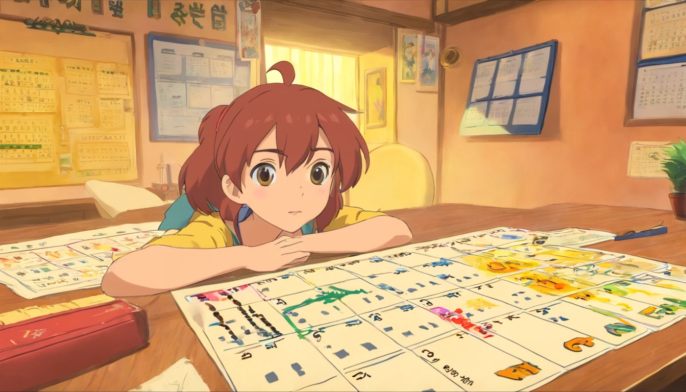 Calendar on your desk,closeup cleavage,Clear dates