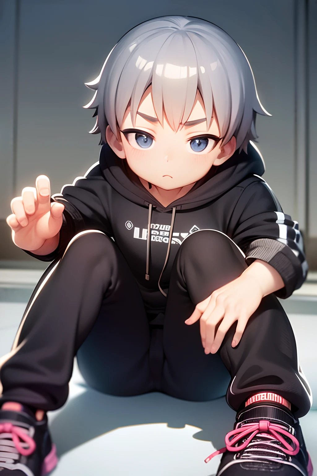 Killer whales in hoodies, SD Character, KKM written on the hoodie, Wearing training pants, Wearing sneakers, Street, cute little, Man with a, films, HDR, primitive, intrikate, High Quality, intriciate detail, low contrast