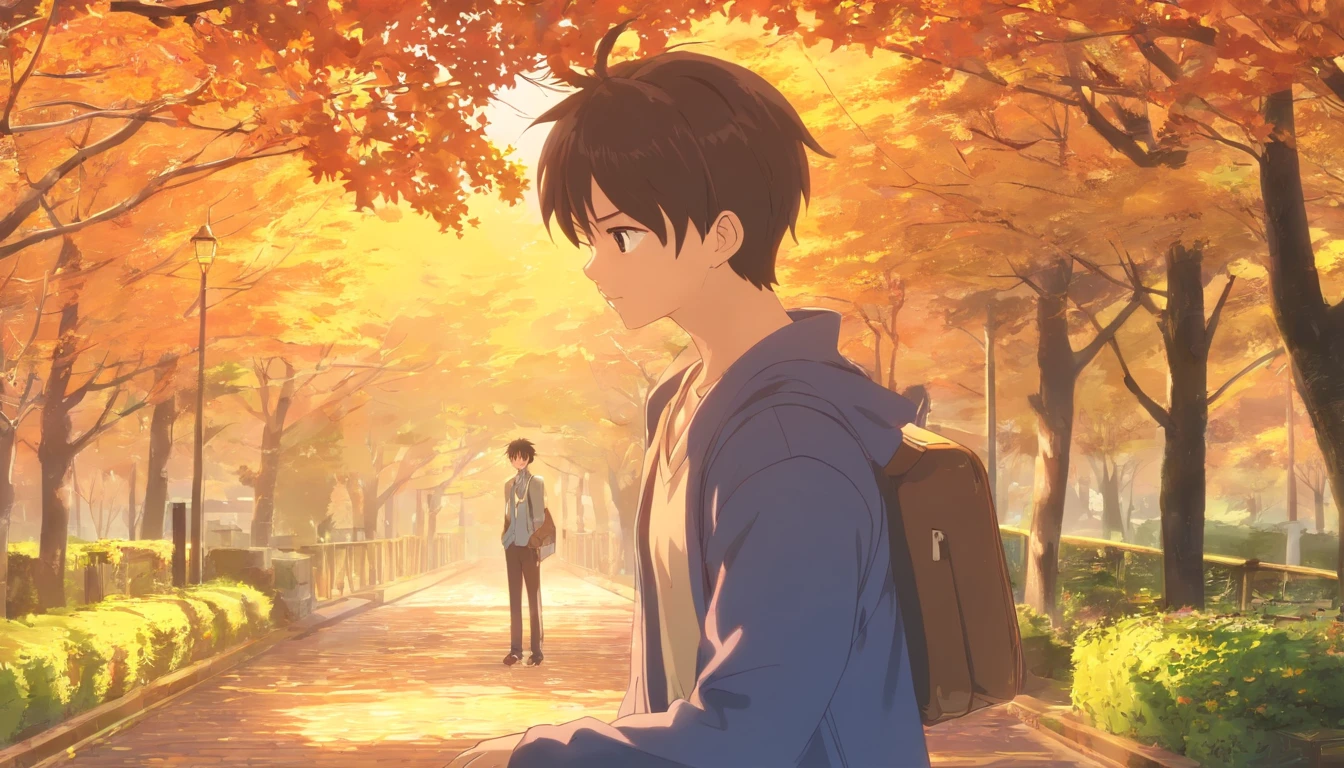 masterpiece, best quality, {{comic}}, {{{{{{2boys}}}}}}, {{{yaoi}}}, day, in autumn, masterpiece,best quality,official art,extremely detailed CG unity 8k wallpaper,