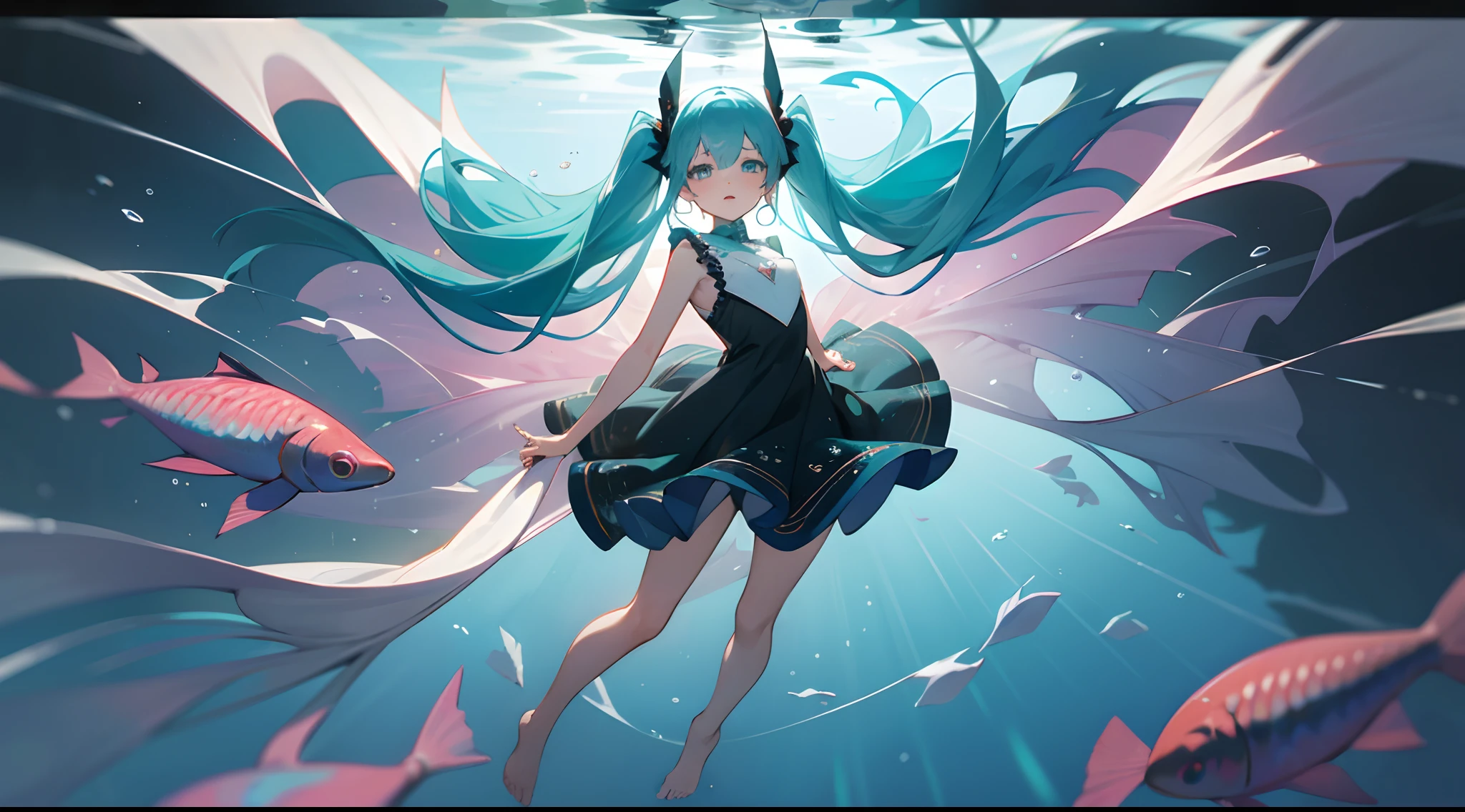 ((((ultra illustrated style:1.0)))),best quality,best animated,masterpiece,ray tracing, global illumination,Deep Sea Girl,1girl,solo <lora:Deep Sea Girl:0.8>