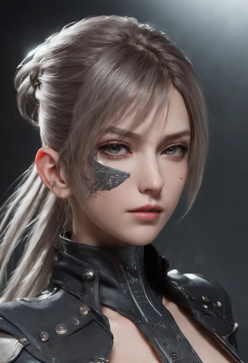 Highest image quality，Outstanding details，超高分辨率，（Fidelity：1.4）, Favor the details，Final Fantasy XV character Ellania, Dragon Knight，Cloak, She has a delicate and beautiful face,Raised sexy，cyber punk perssonage，Futuristic，mechanically aesthetic，Virtual Engine 5，Perfect detail rendering，rendering by octane，hyper HD