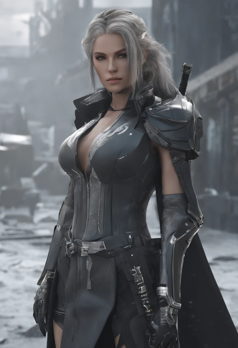 Highest image quality,Outstanding details,超高分辨率,(Fidelity:1.4), Favor the details,Final Fantasy XV character Ellania, Dragon Knight,Cloak, She has a delicate and beautiful face,Raised sexy,cyber punk perssonage,Futuristic,mechanically aesthetic,Virtual Engine 5,Perfect detail rendering,rendering by octane,hyper HD