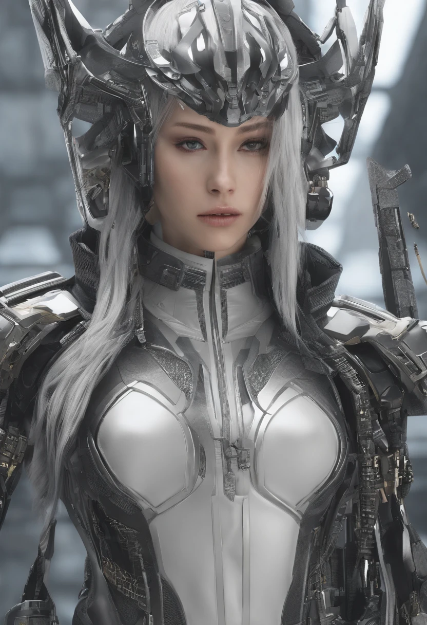 Highest image quality，Outstanding details，超高分辨率，（Fidelity：1.4）, Favor the details，Final Fantasy XV character Ellania, Dragon Knight，Cloak, She has a delicate and beautiful face,Raised sexy，cyber punk perssonage，Futuristic，mechanically aesthetic，Virtual Engine 5，Perfect detail rendering，rendering by octane，hyper HD