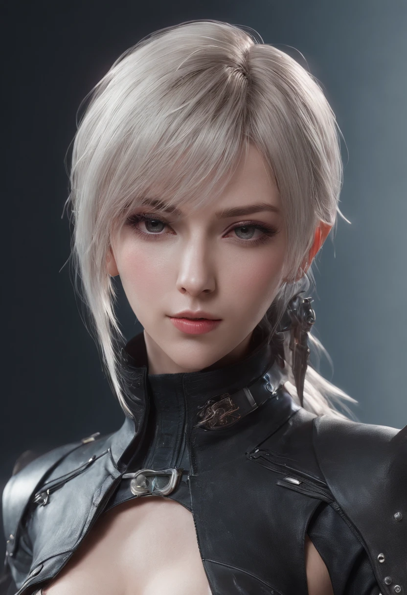 Highest image quality,Outstanding details,超高分辨率,(Fidelity:1.4), Favor the details,Final Fantasy XV character Ellania, Dragon Knight,Cloak, She has a delicate and beautiful face,Raised sexy,cyber punk perssonage,Futuristic,mechanically aesthetic,Virtual Engine 5,Perfect detail rendering,rendering by octane,hyper HD