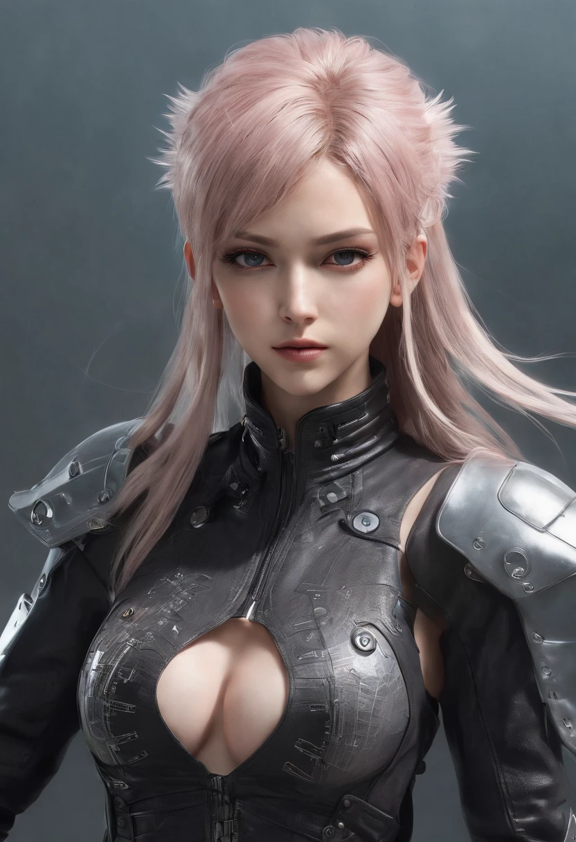 Highest image quality,Outstanding details,超高分辨率,(Fidelity:1.4), Favor the details,Final Fantasy XV character Ellania, Dragon Knight,Cloak, She has a delicate and beautiful face,Raised sexy,cyber punk perssonage,Futuristic,mechanically aesthetic,Virtual Engine 5,Perfect detail rendering,rendering by octane,hyper HD