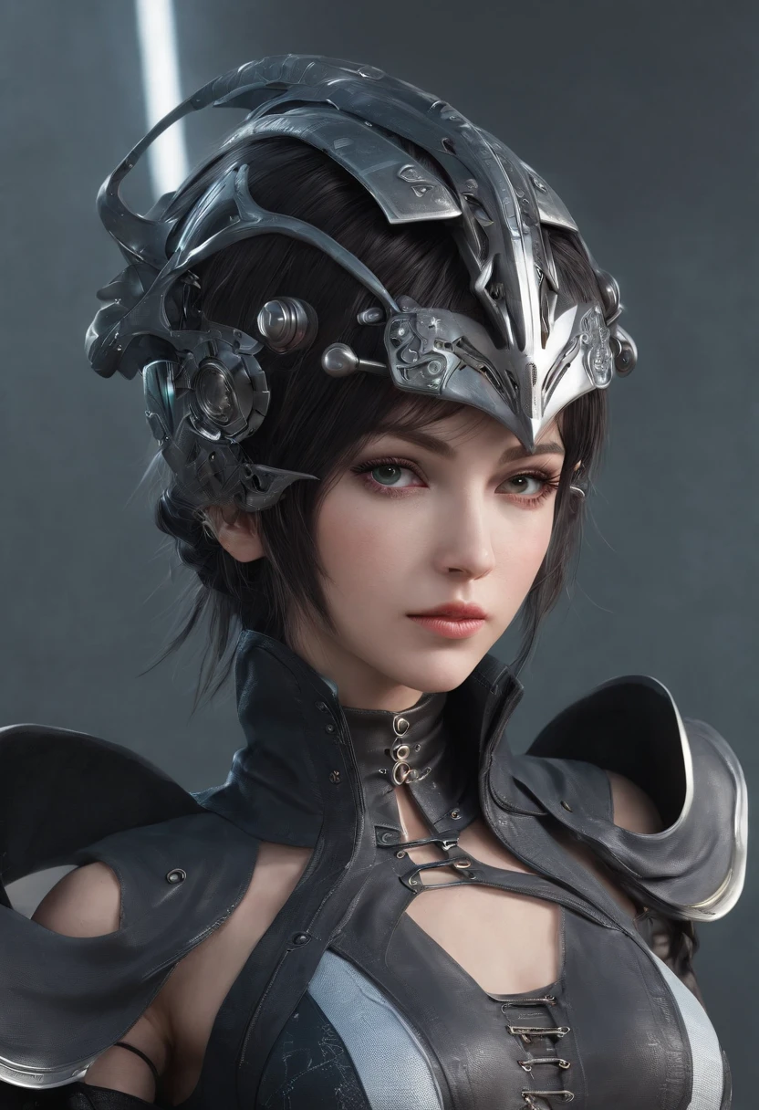 Highest image quality,Outstanding details,超高分辨率,(Fidelity:1.4), Favor the details,Final Fantasy XV character Ellania, Dragon Knight,Cloak, She has a delicate and beautiful face,Raised sexy,cyber punk perssonage,Futuristic,mechanically aesthetic,Virtual Engine 5,Perfect detail rendering,rendering by octane,hyper HD