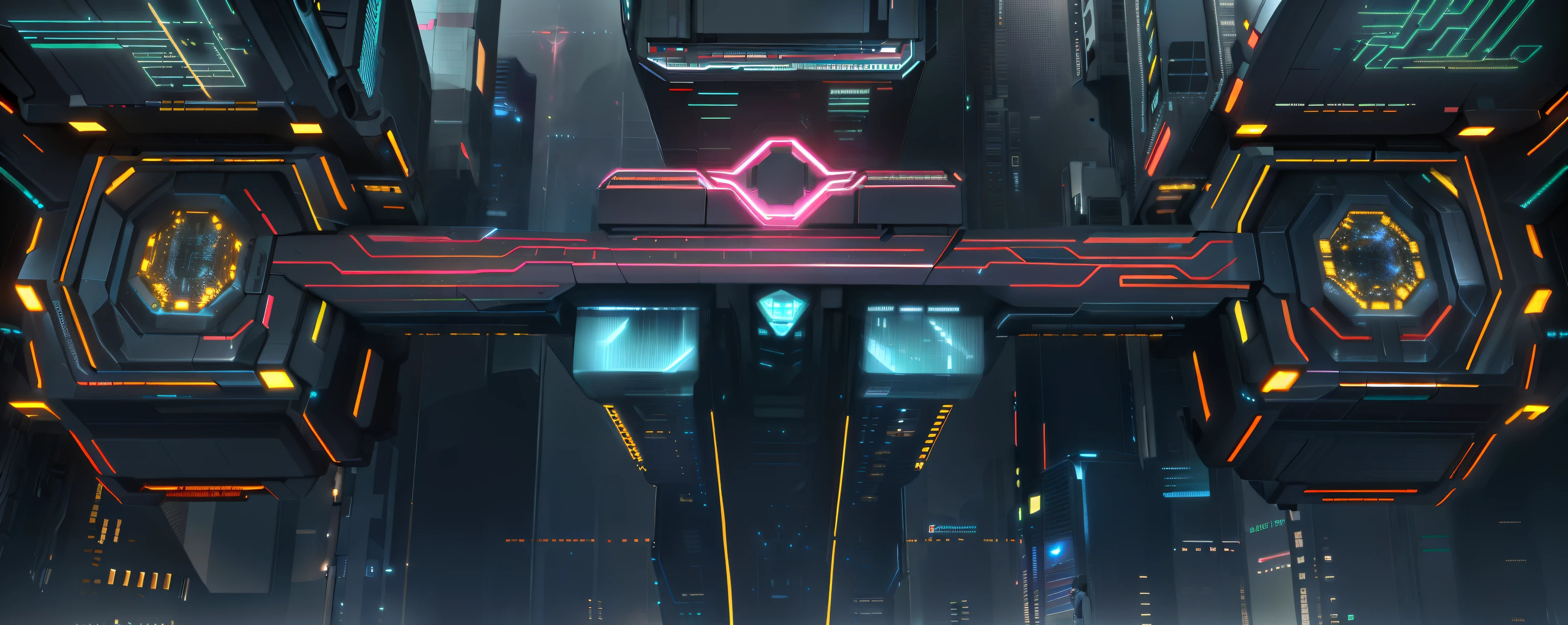 Futuristic cyberpunk,Build the City of Blade Runner,insanely details, Luminous luminous lamp, megastructures, trending on artstationh.vanishing point, From above, hyper HD, retinas, Masterpiece, ccurate, Super detail, High details, High quality, Best quality, Award-Awarded, A high resolution, 1080p, k hd, 4K, 8K, 16k