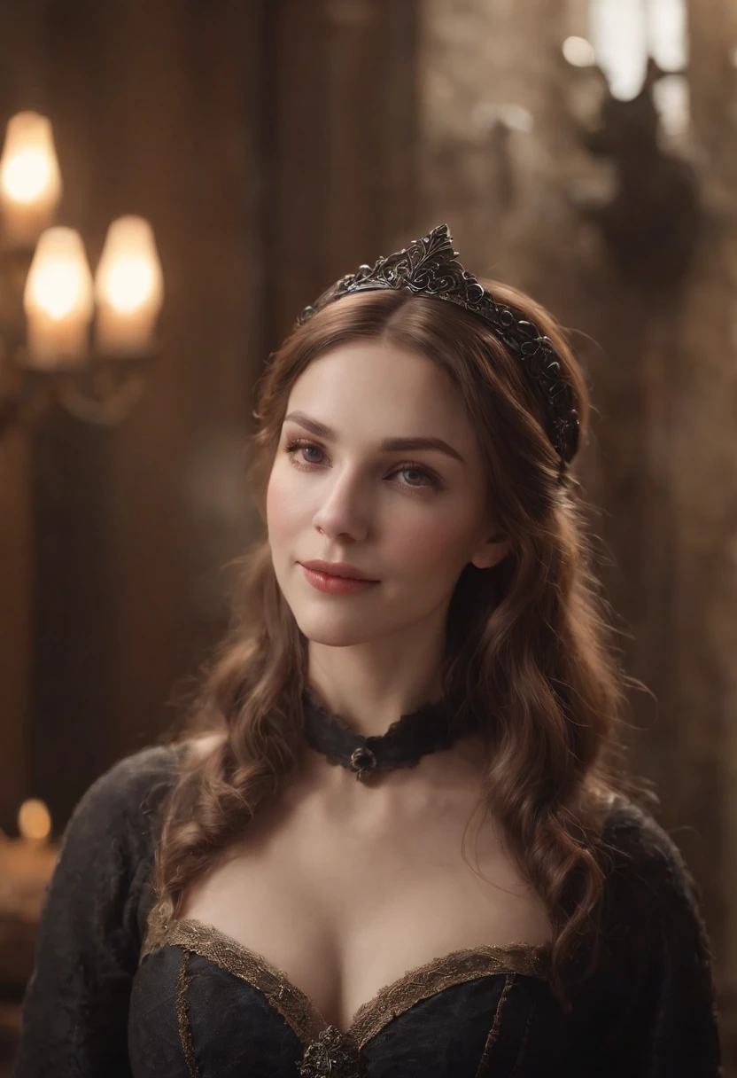 A beautiful witch portrait,in her shop greeting customers with a warm smile,fantasy, global illumination, backlighting, bloom, ((cold light)), sharp focus, photo realistic, detailed skin, background out of focus, cinematic composition , ultra-detailed, realistic , hyper-realistic , volumetric lighting, 8k, trending on artstation