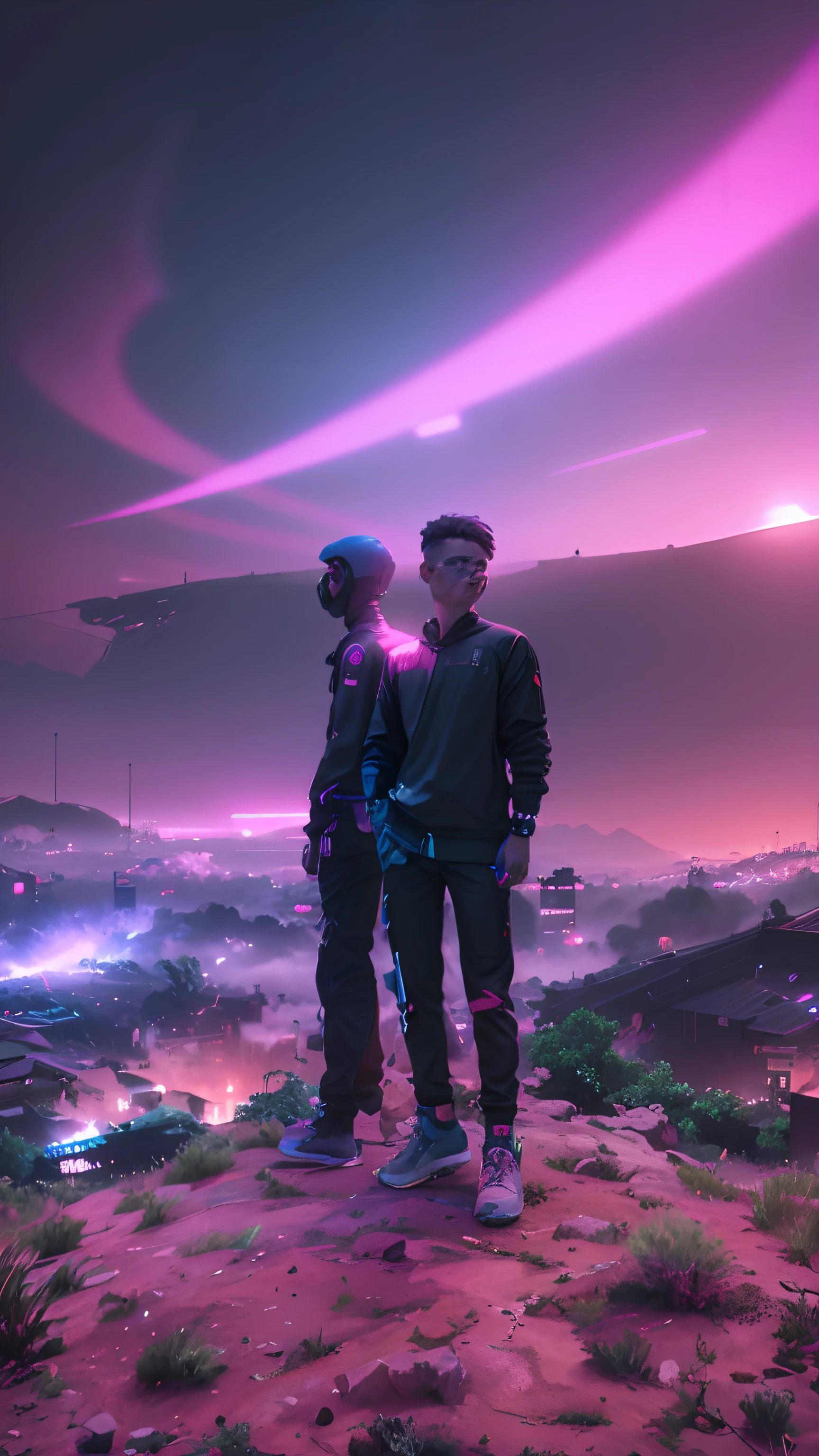 Background change ciber city neon 8k ultra realistic cyber punk