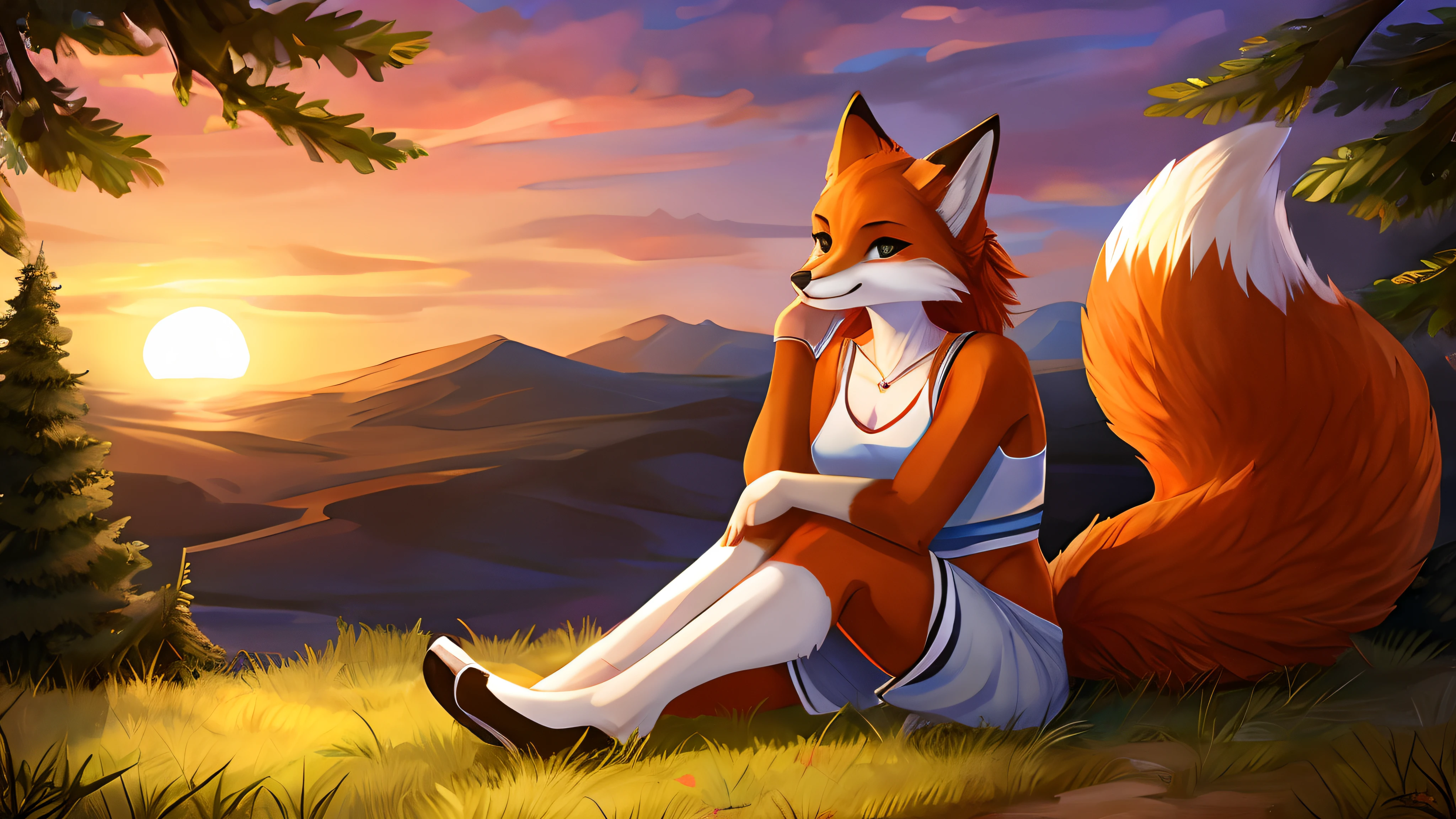 person, Furry fox, Mushina