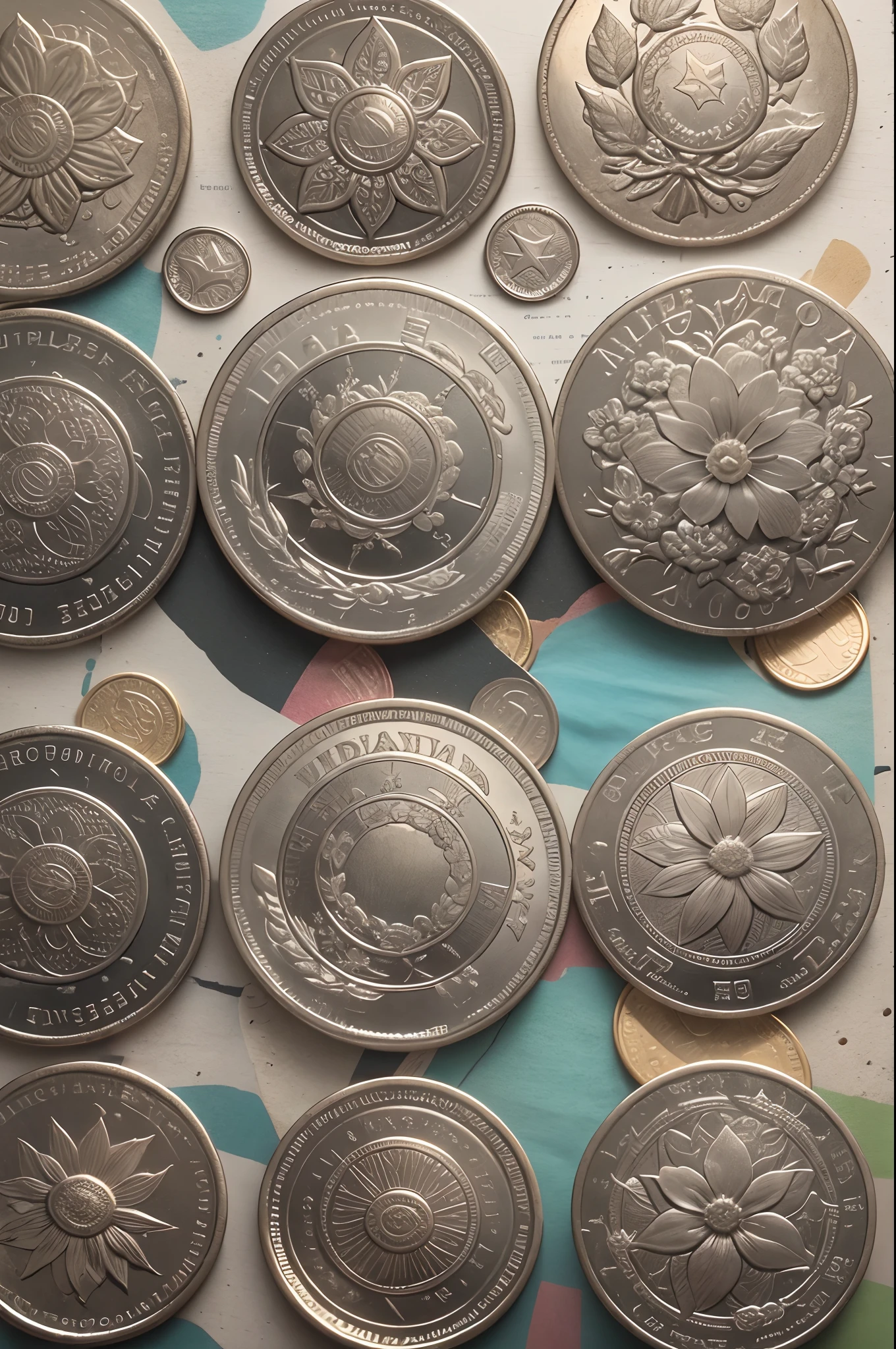 Spend Western coins,currency,Flower coins