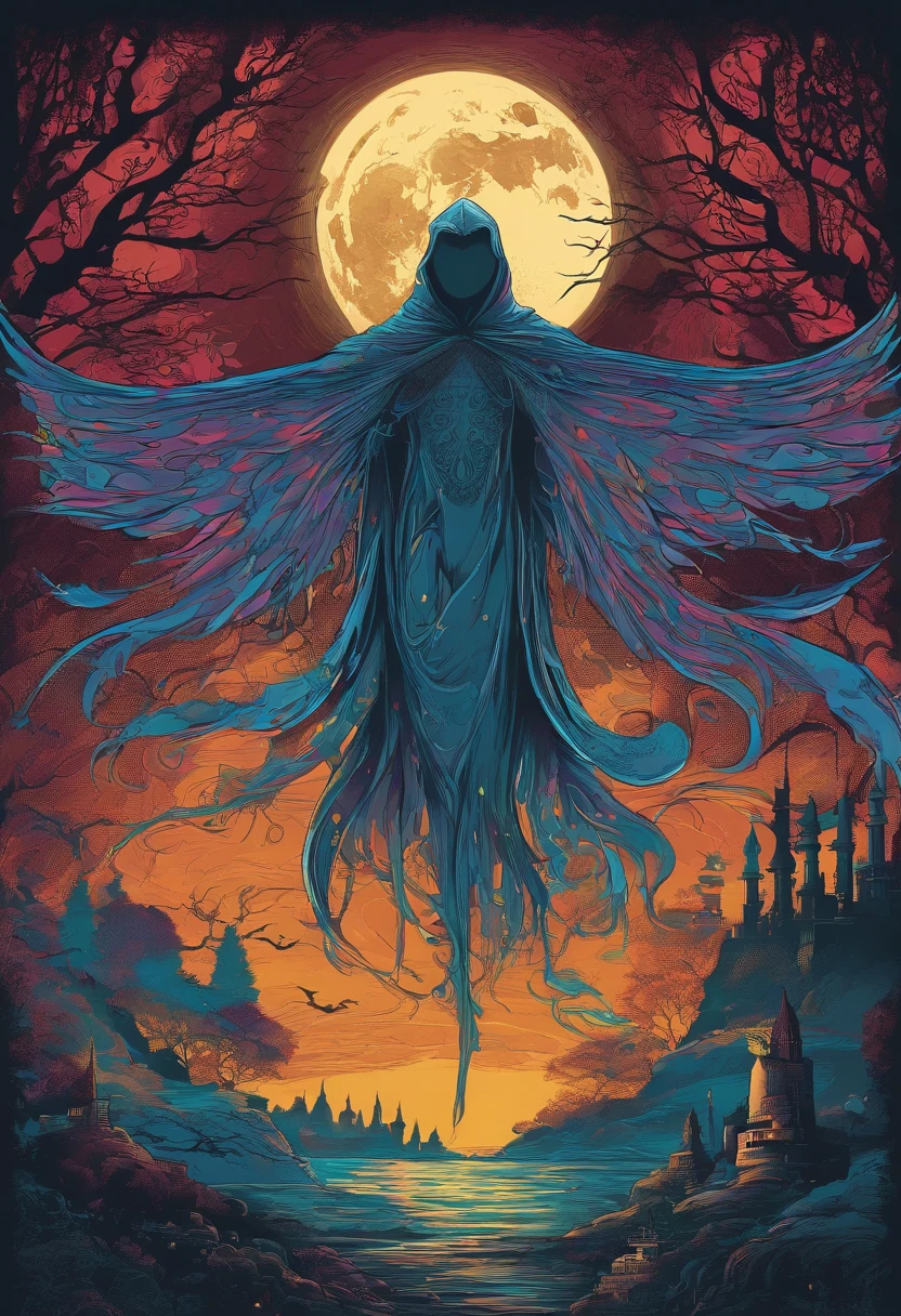 (Abstract art:1.1), mothman,Moon,Heavy fog,dark vibe atmosphere,Ethereal, Eldritch,Ominous, haunting, hauntingly beautiful, mysterious, eerie, night stalker, Otherworldly, Supernatural, big breasts enchanting, Mythical, Atmospheric, shrouded in mist, mistic, Surreal, Spectral profile, mistic, mistic, ethereal glowing, Shrouded in darkness, Enchanted, rays of moonlight, Eerily radiant, Reflection in the moonlight, Spooky apparitions, Arcane, Otherworldly form, An unforgettable presence, Chilling, exalted, hidden in the shadows, mystical figure, Shrouded in fog, Deities, Celestial Enchantment