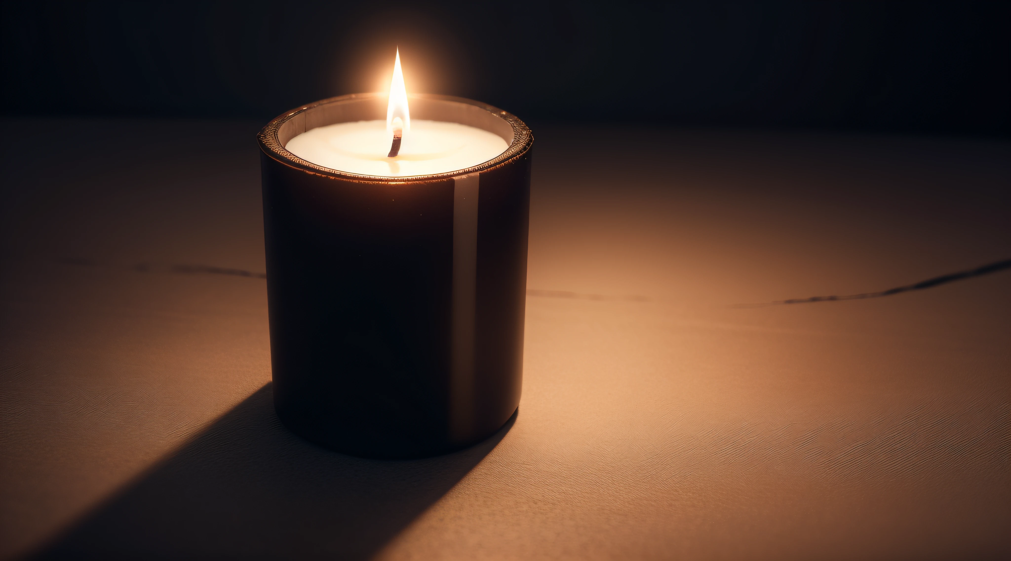 {A lonely candle，Empty，The background is endless darkness}，Ultra photo realsisim, Hyper-realistic, 8K