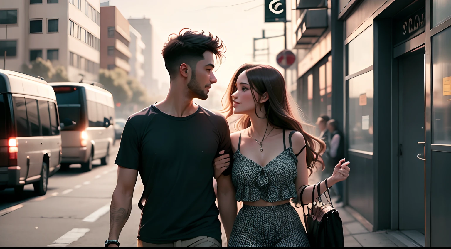 The couple going to a concert together.