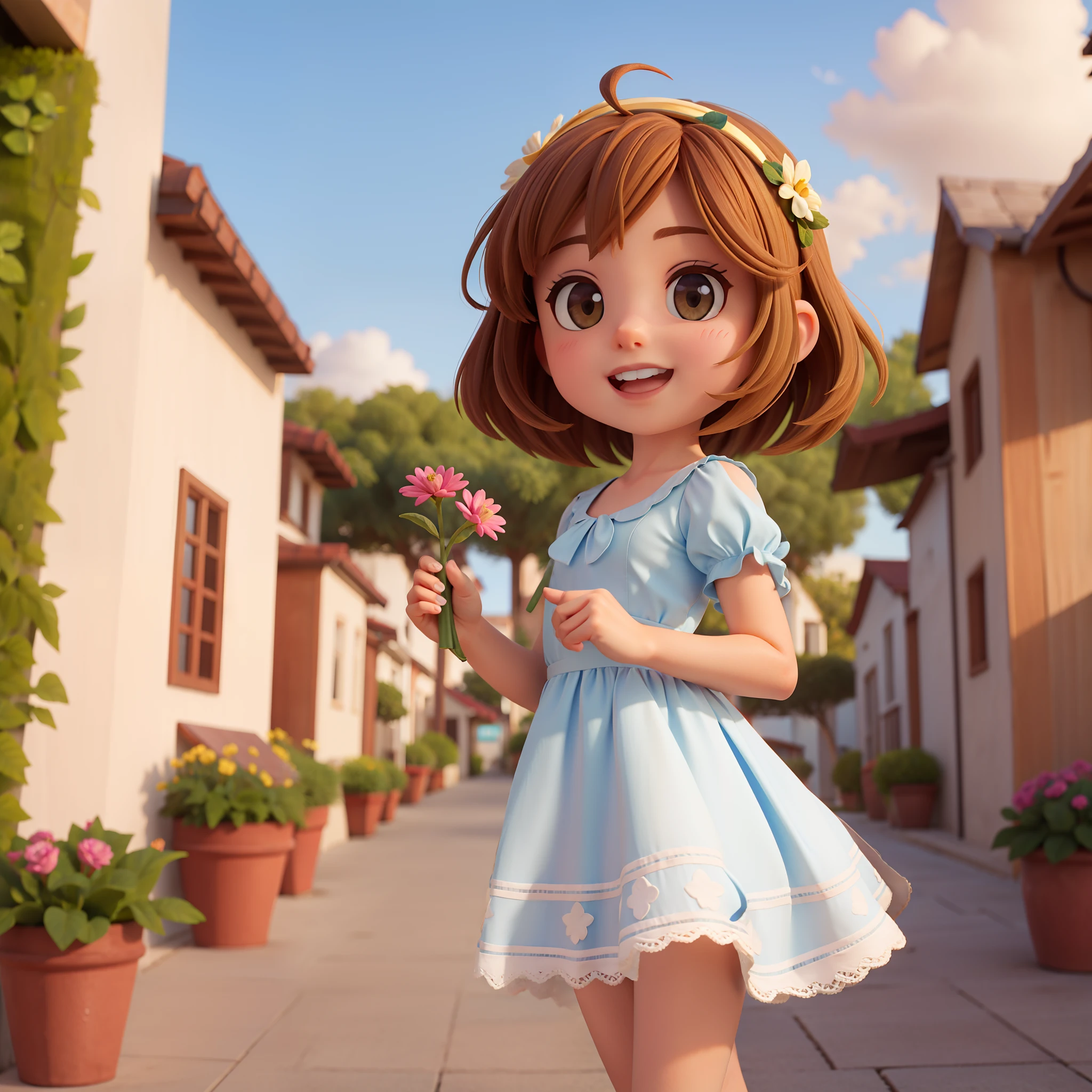 blue dress
