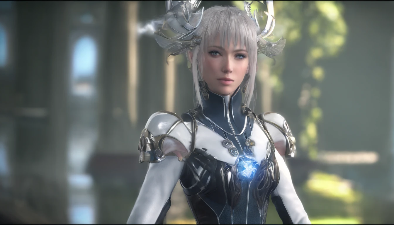 Highest image quality，Outstanding details，超高分辨率，（Fidelity：1.4）, Favor the details，Final Fantasy XV character Ellania, Dragon Knight，Cloak, She has a delicate and beautiful face,Raised sexy，cyber punk perssonage，Futuristic，mechanically aesthetic，Virtual Engine 5，Perfect detail rendering，rendering by octane，hyper HD