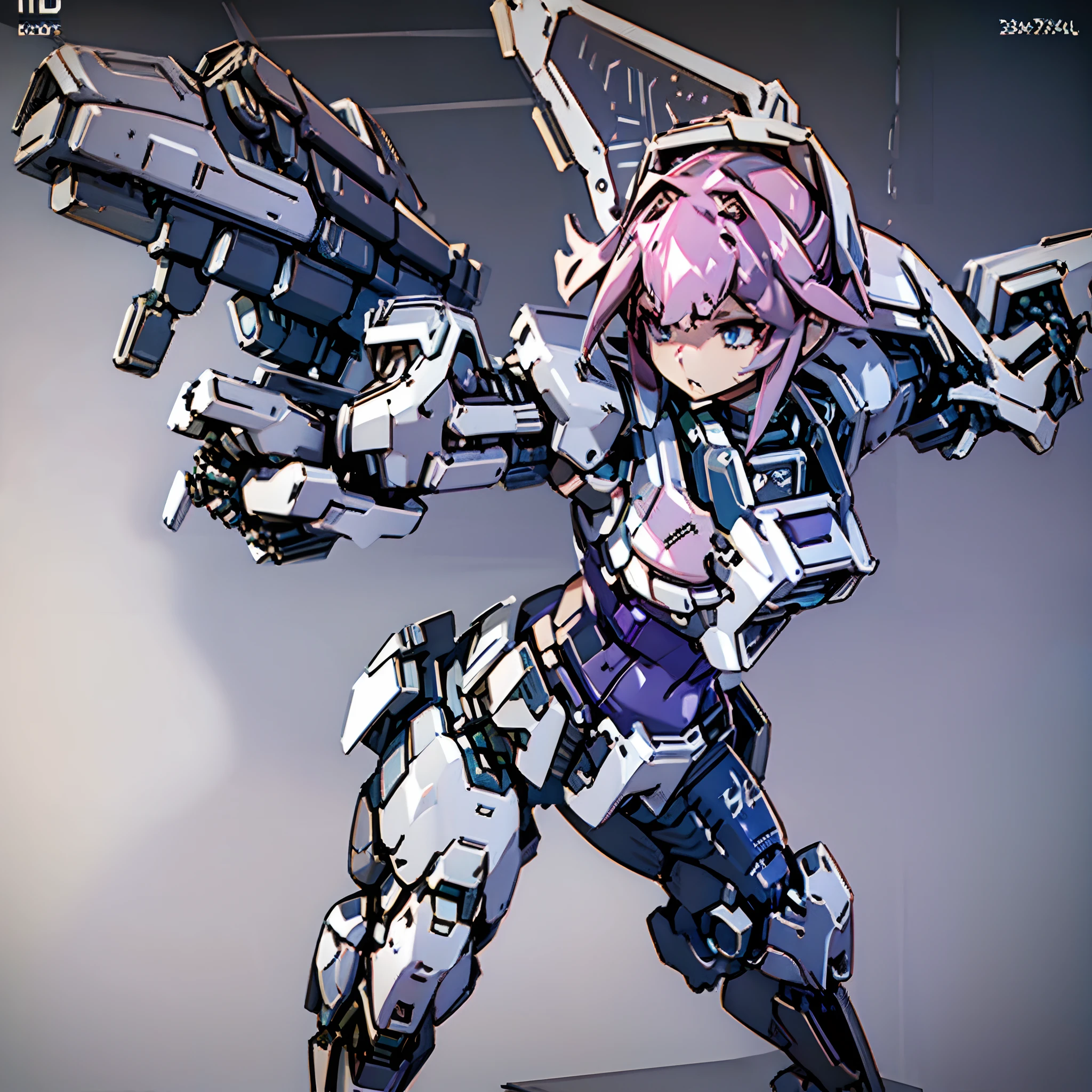 "Generate a free-style image of a mecha girl with (((intricate details))) and (((HDR, UHD, 64K))) resolution for the (((best quality))). Craft a composition with a (((complex composition))) that allows artistic freedom in designing the mecha girl. Experiment with shapes, materials, and color palettes to create a visually stunning and original mecha concept. Look to the works of Yoshikazu Miyao and Kazuhisa Kondo for inspiration