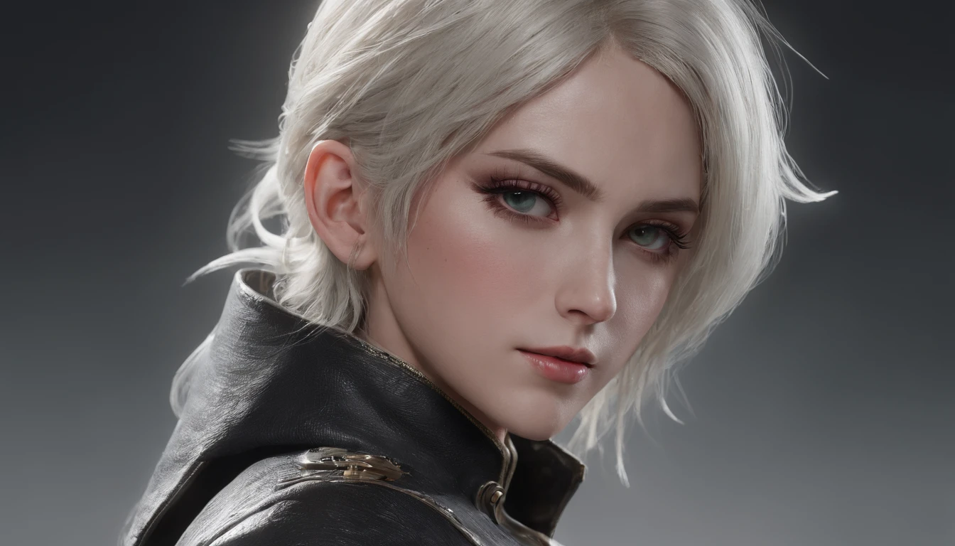 Cirilla Fiona Elen Riannon，Highest image quality，Outstanding details，超高分辨率，（Fidelity：1.4）, Favor the details，Final Fantasy XV character Ellania, Dragon Knight，Cloak, She has a delicate and beautiful face,Raised sexy，cyber punk perssonage，Futuristic，mechanically aesthetic，Virtual Engine 5，Perfect detail rendering，rendering by octane，hyper HD