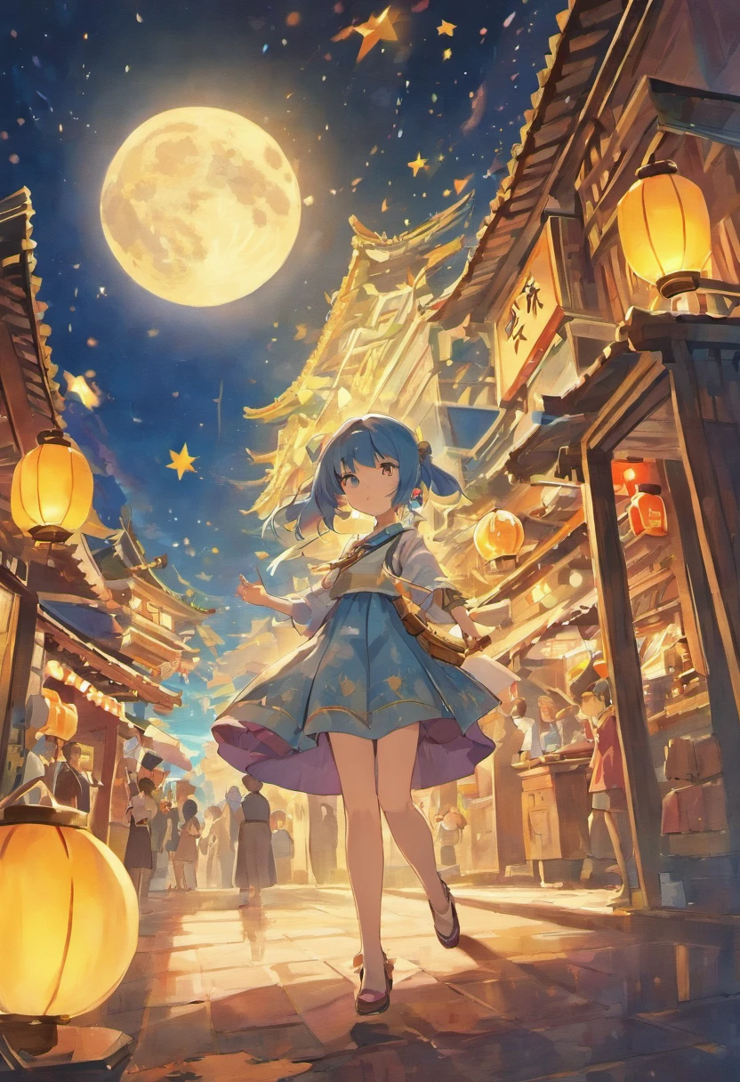 Mid-Autumn Festival、Moon、themoon、Star of the Sun、Mooncake stalls、Concert、band、fire works、UAVs、environment friendly、tradit、celebrating、enviroment、Plaza、The bear goes to the moon、forest、Critters、Bamboo lanterns、the night、celebrating、Artistically、device、decor、castoff、save、resource,high definition resolution