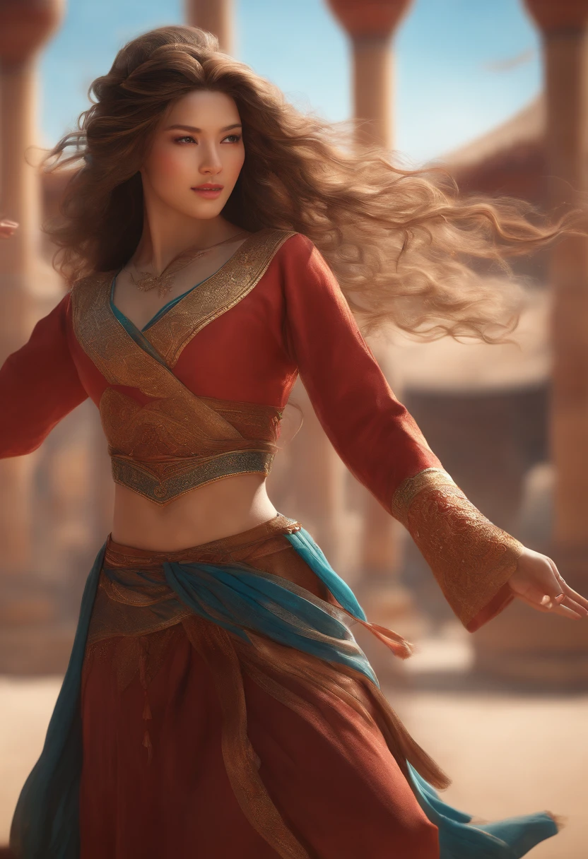 nsfw, (RAW photo, best quality), (realistic, photo realistic: 1.3), best quality, highly detailed, dancing, flying, panorama, vista, smile, shy, floating, levitating, dynamic pose, masterpiece, super detailed, illustration, 1 girl, upper_body, dynamic angle, world masterpiece theater, messy_long_hair, best quality, extremely detailed CG Unity 8k wallpaper, ink, amazing, cinematic lighting, lens_ flare，dunhuang_style，