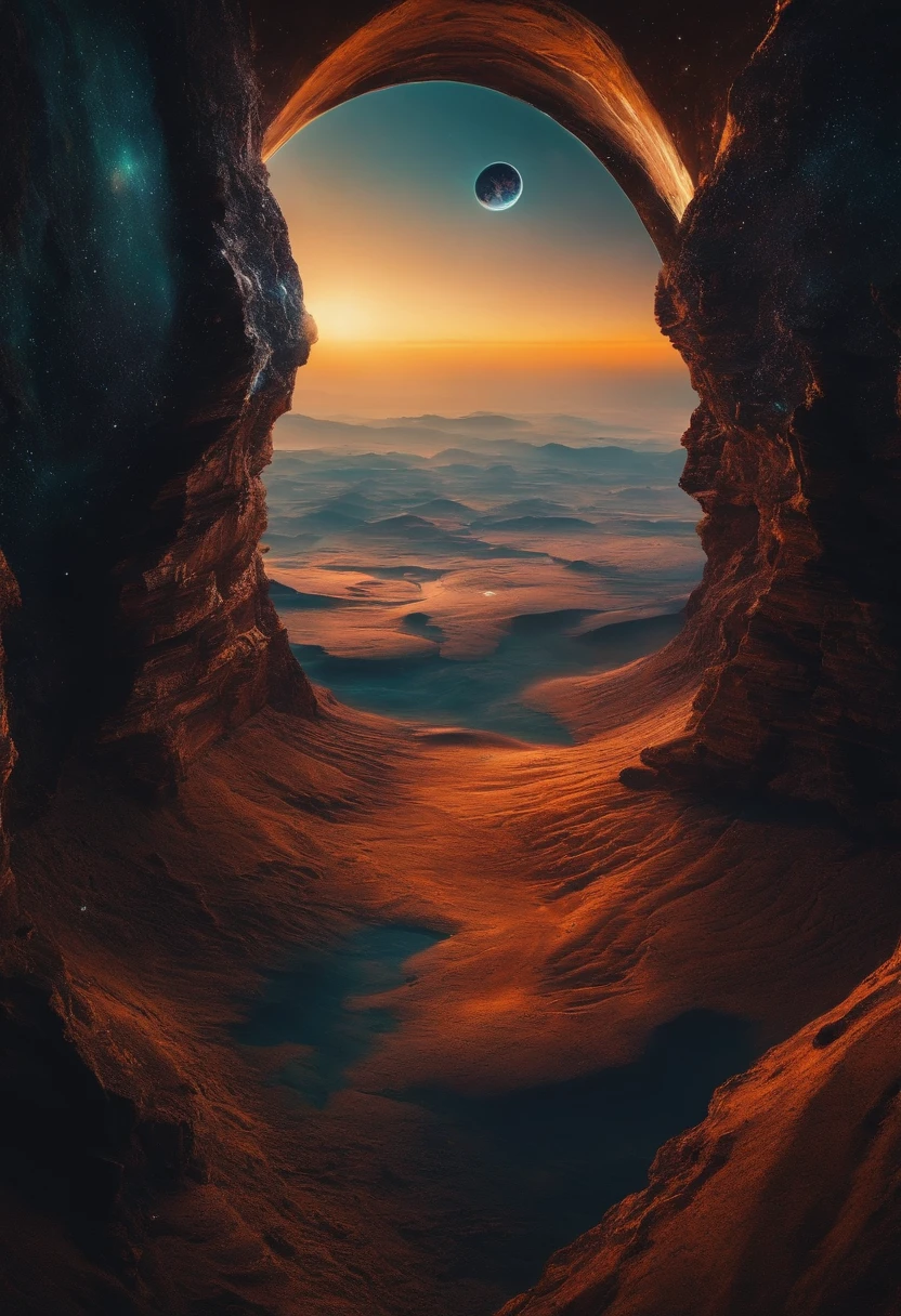 Earth seen from a spaceship