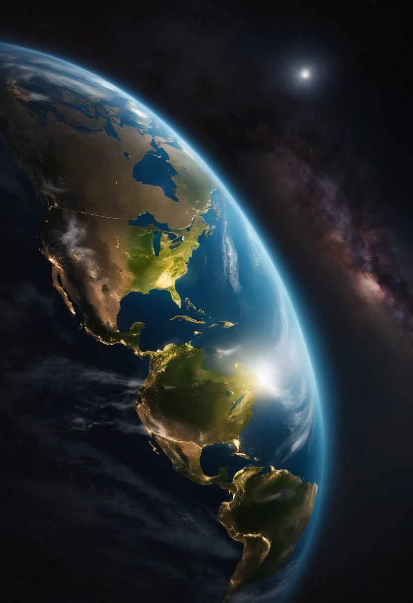 Illustration of the Earth floating in space