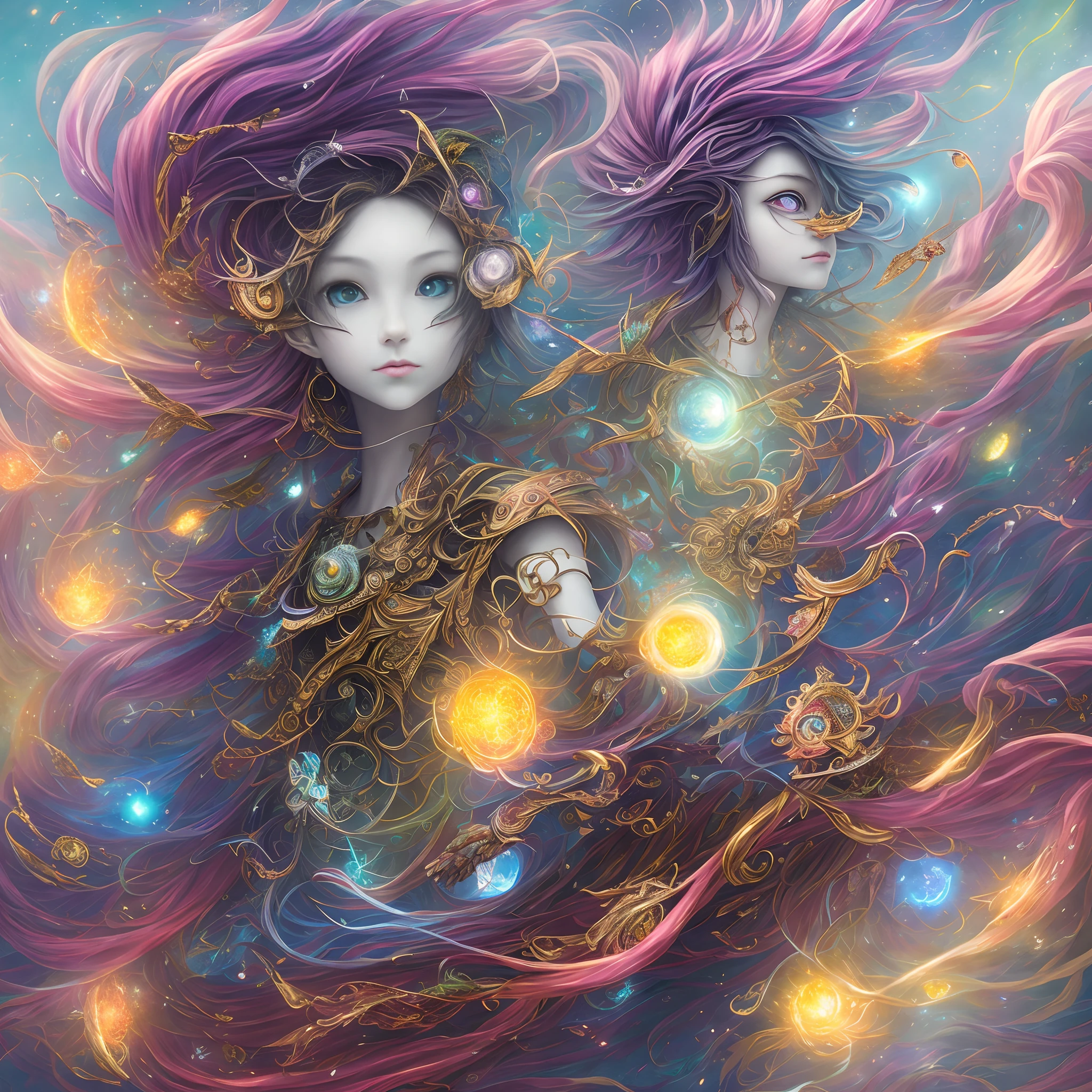 surrealism, romanticism lain, full bloom, Fuji colors, 8K, Super detail, Best quality, Super detail, High details, High quality, Award-Awarded, Anatomically correct, Masterpiece, ccurate, retinas, hyper HD，Yu-Gi-Oh heroine