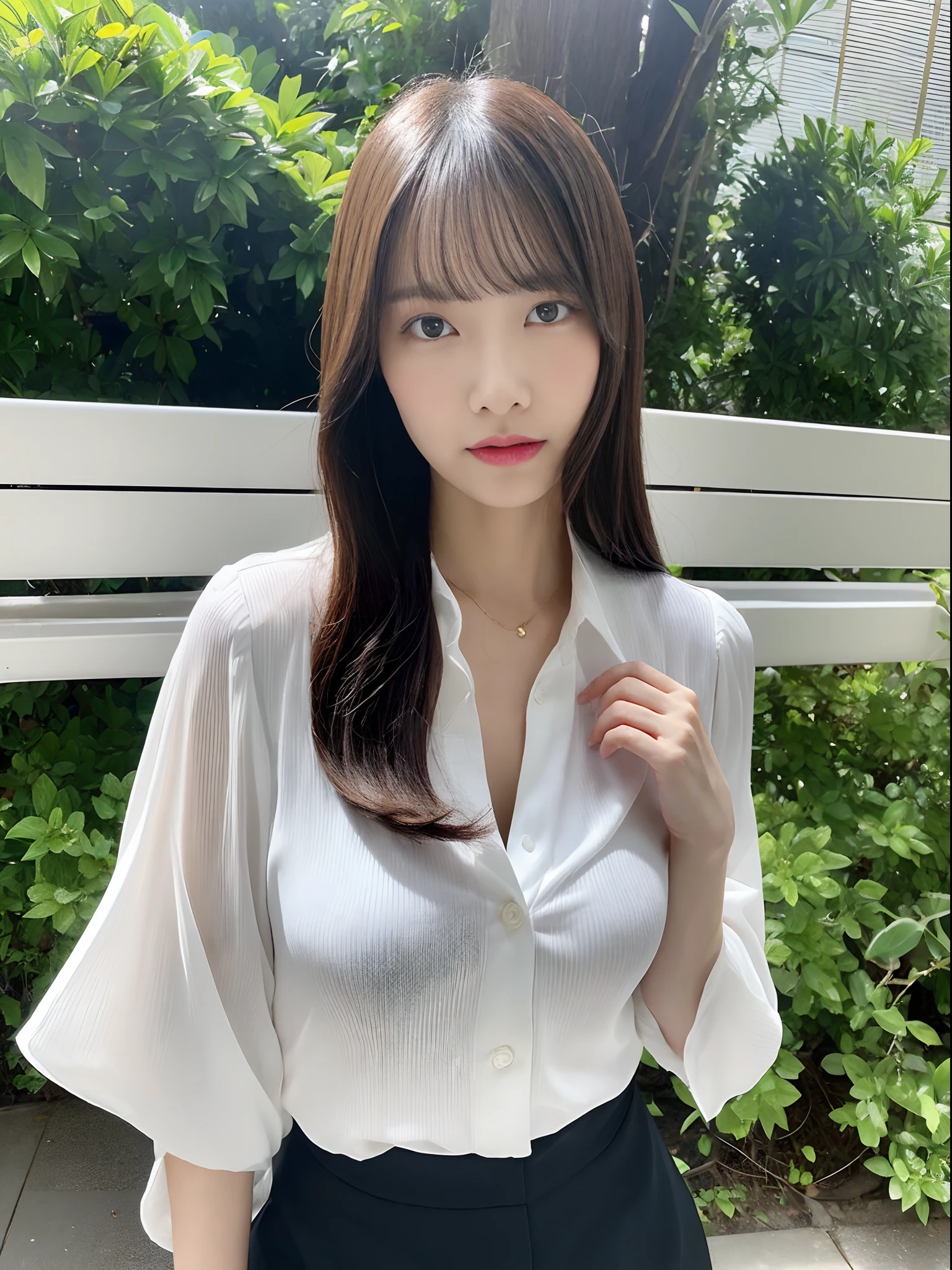 japanes、Saleslady、bus stop、Colossal tits、Recruit suit、Mini tight skirt、high-heels、(Go out alone in summer、Unbuttoning the blouse to the chest in the heat、The chest is also revealed.、A glossy situation where a bra is see-through from a blouse with sweat)、(My breasts are big and my blouse is about to burst.)