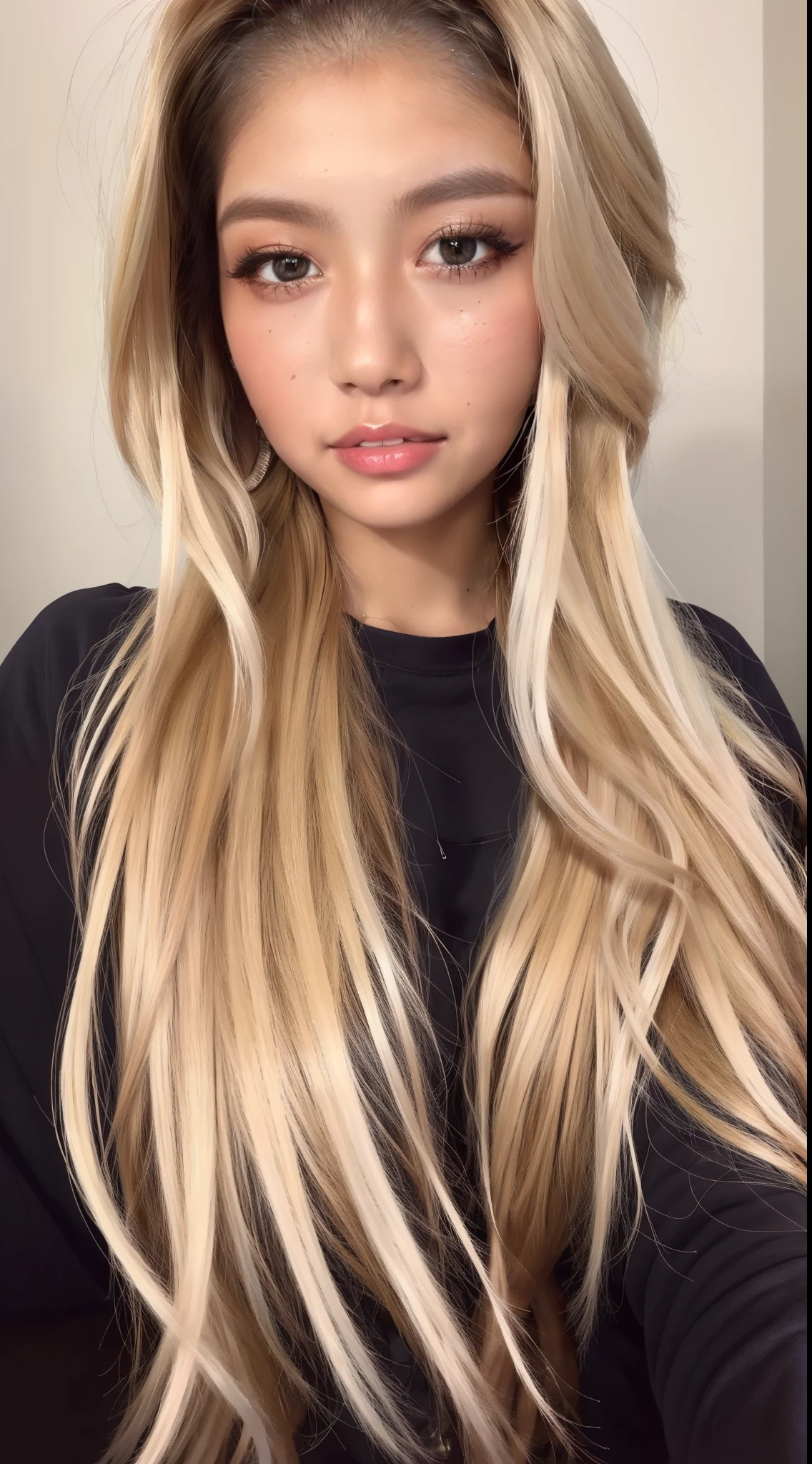 masterpiece,best quality,higher, asian,(brown race),dark skin,blonde hair,1girl,ndge