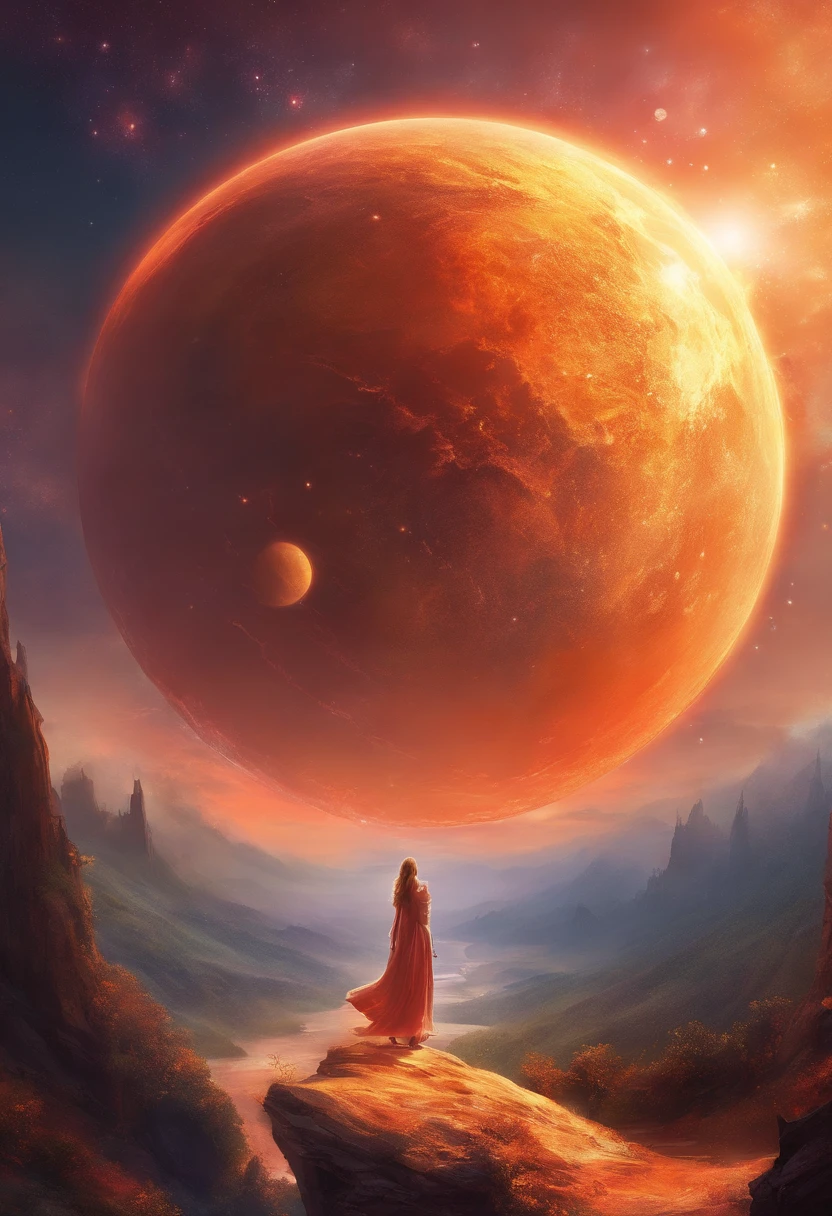 Model of a planet orbiting the Sun illustratio