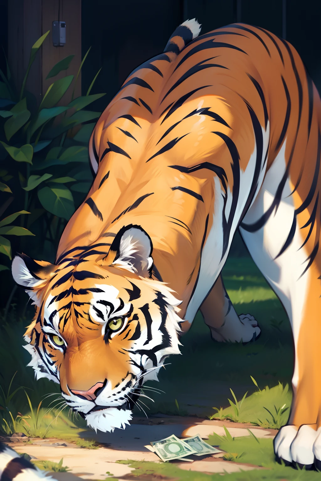 money、earn、a tiger