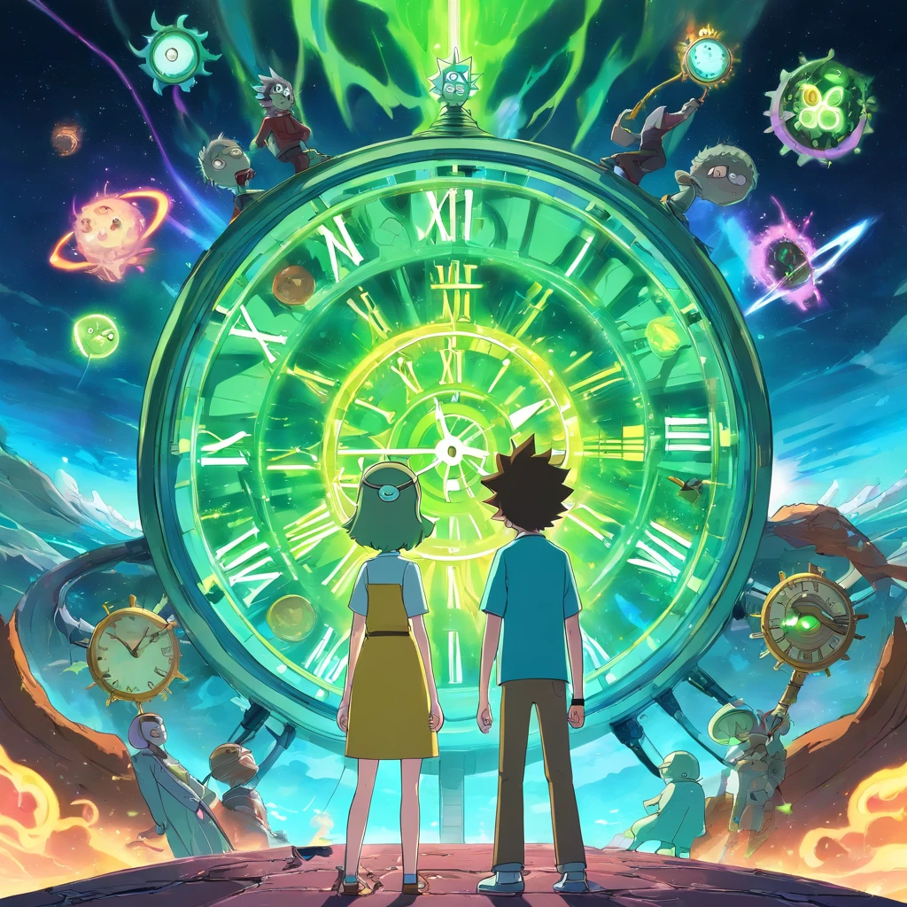 title: "Chronological confusion"

overview: In the episodes of "Chronological confusion" Drake and Morty, A crazy new invention by Rick accidentally messes up the entire time continuum, Leads to chaotic collisions of different timelines. The story begins with Rick S., Try to improve your control over time travel, Create an "Kronomix watches" It promises to synchronize all time dimensions in one row.

No entanto, Problems occurred during the experiment，The Cronomix clock exploded, A time wave is created，Twists and mixes countless versions of Rick and Morty from a variety of realities. From that moment on, Different avatars of Rick and Morty begin to appear in the main timeline, With completely different personalities and goals.

As the plot unfolds, Rick and Morty, who come from different realities, meet and interact, Create situations that are both hilarious and tense. Some people banded together to try to repair the damage caused by the Cronomix clock, While others have their own agendas, Including conquering the multiverse or simply enjoying the chaos.

The line between allies and enemies became blurred, Since the characters have to face their alternative versions，and dealing with ethical and moral dilemmas involving time manipulation. The action unfolds in a chaotic and surreal environment, With the collision of different timelines，Reality is constantly reinventing itself.

When Rick and Morty struggle to restore order to time, They find themselves not only facing the consequences of their actions, It also explores the complexity of choices made in multiple realities. This episode addresses profound questions about free will, The meaning of identity and control time.

At the climax of the episode, Rick and Morty must find a way to reverse the damage caused by Kronomix's clock，And separate the intertwined timelines. No entanto, They learned a valuable lesson