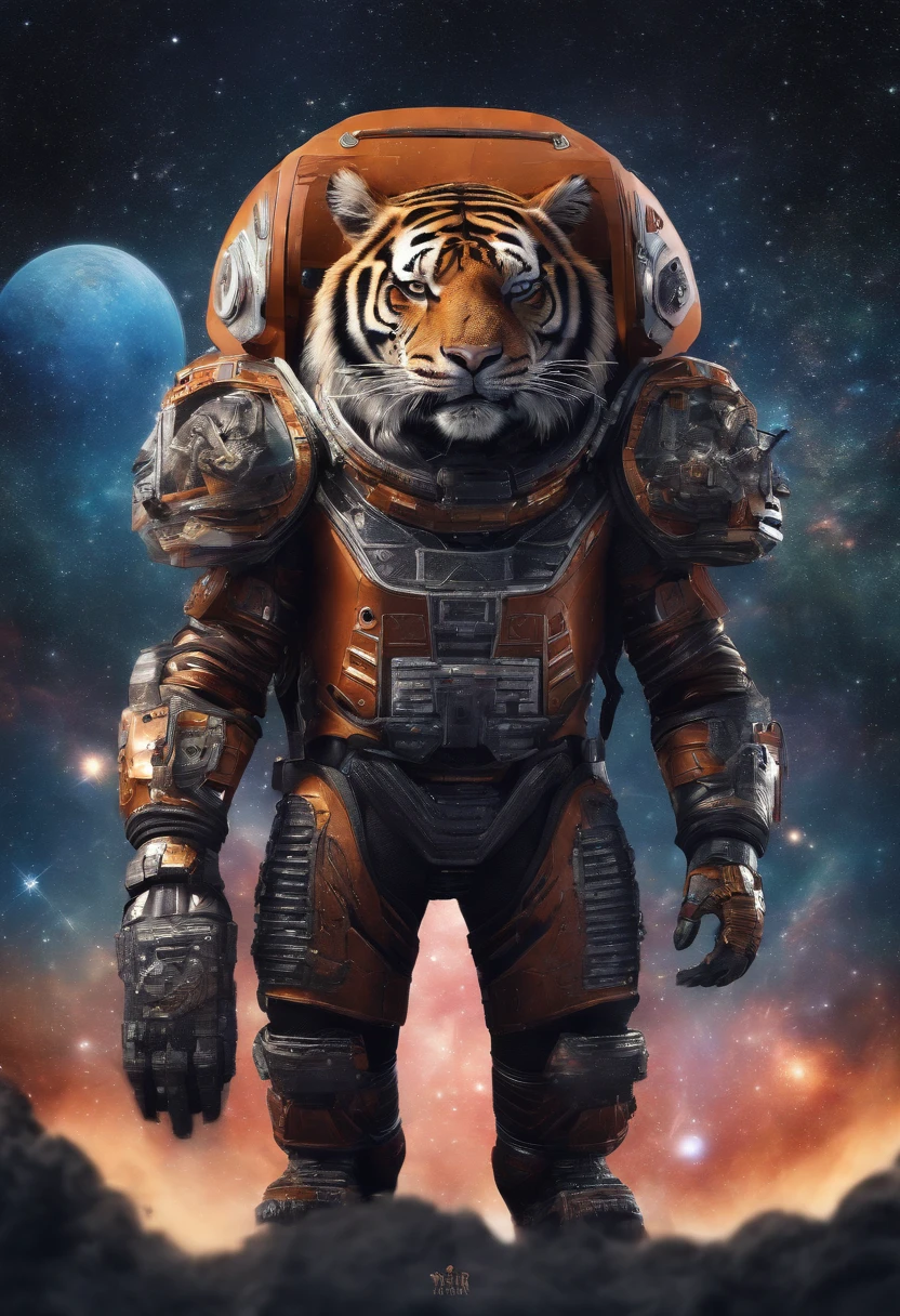 (best quality,4k,highres,masterpiece:1.2),ultra-detailed,(realistic,photorealistic,photo-realistic:1.37),HDR,UHD,studio lighting,ultra-fine painting,sharp focus,physically-based rendering,extreme detail description,professional,vivid colors,bokeh,cinematic,embroidered,evil tiger,fictional animal,equirectangular 360,king of the Planet earth,art by Michael Hutter,35mm photography,film,professional,highly detailed