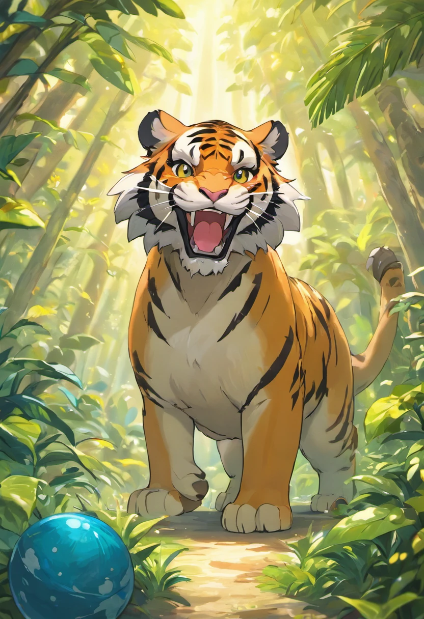 (best quality,4k,highres,masterpiece:1.2),ultra-detailed,(realistic,photorealistic,photo-realistic:1.37),HDR,UHD,studio lighting,ultra-fine painting,sharp focus,physically-based rendering,extreme detail description,professional,vivid colors,bokeh,cinematic,embroidered,evil tiger,fictional animal,equirectangular 360,king of the Planet earth,art by Michael Hutter,35mm photography,film,professional,highly detailed