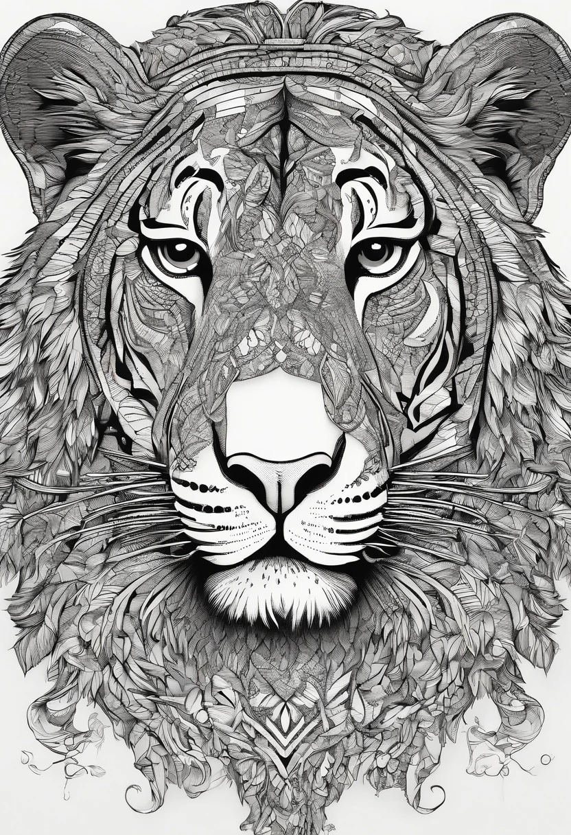 (best quality,4k,highres,masterpiece:1.2),ultra-detailed,(realistic,photorealistic,photo-realistic:1.37),HDR,UHD,studio lighting,ultra-fine painting,sharp focus,physically-based rendering,extreme detail description,professional,vivid colors,bokeh,cinematic,embroidered,evil tiger,fictional animal,equirectangular 360,king of the Planet earth,art by Michael Hutter,35mm photography,film,professional,highly detailed
