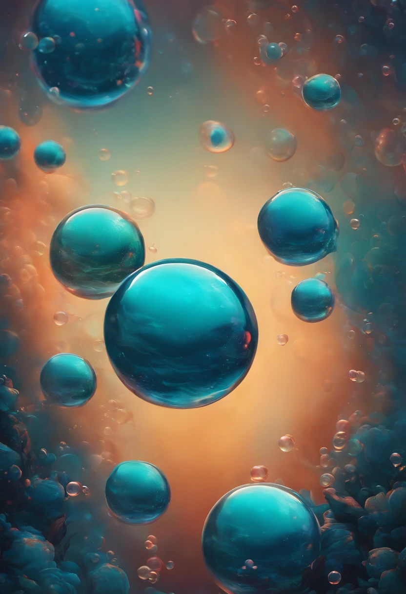 Illustration of bubbles in water