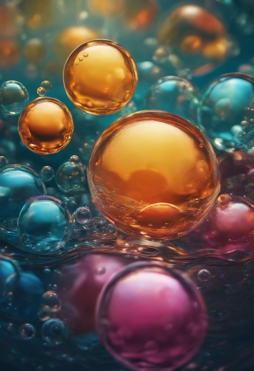 Illustration of bubbles in water