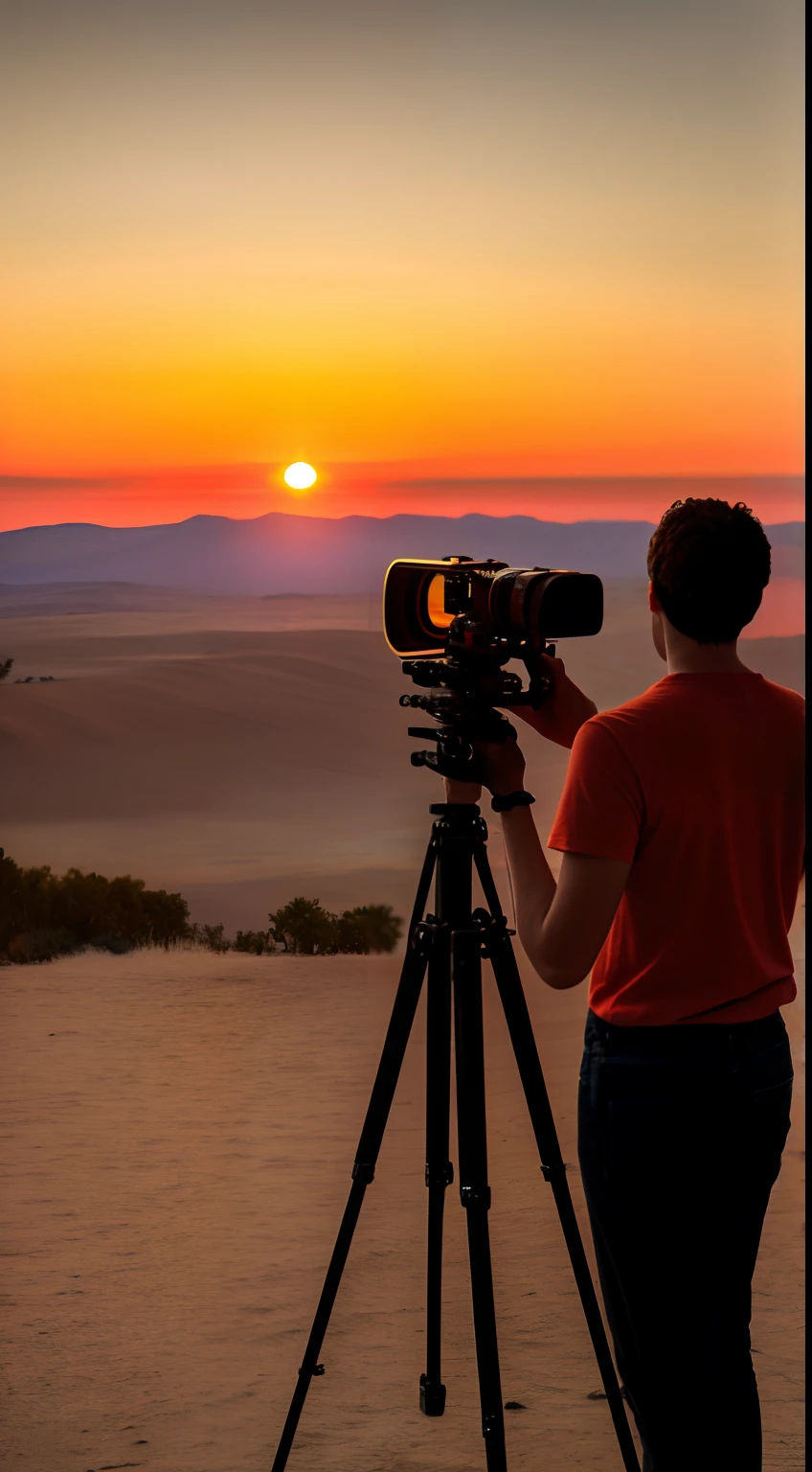 Sunset, evening glow, distant view, realistic, rich colors, gorgeous and colorful, wide-angle lens, shooting in the evening, positive film, naturalistic style, high-definition filming.