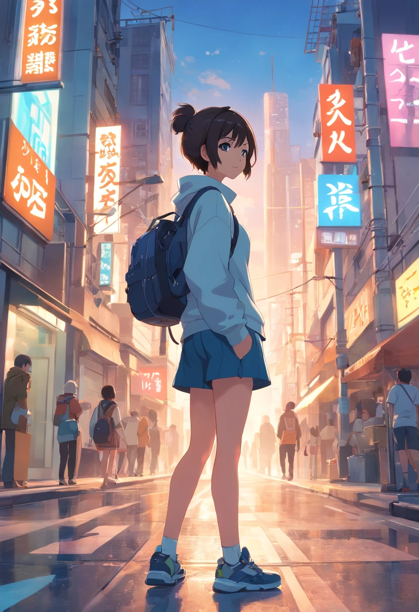 ((foto crua)), ((obra-prima)), Anthropomorphic humanoid panda wearing street clothes, andando entre as pessoas, detalhe intrincado, intricate Greebles pieces, city behind, sneaker, corpo musculoso, muscular arms, small head, Ogro monstruoso, Titan, soft-lighting, Hiper realista