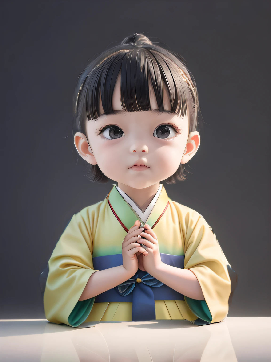 Wear Hanfu,A with a hair card