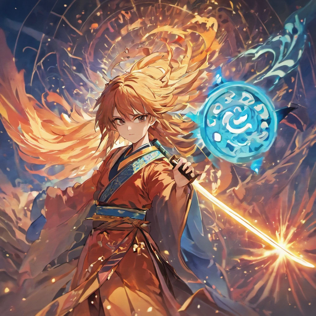 The magic portal comes out with a man,Chinese Taoist immortals,Has a long beard,Holding a Chinese long sword,Feng Shen List
