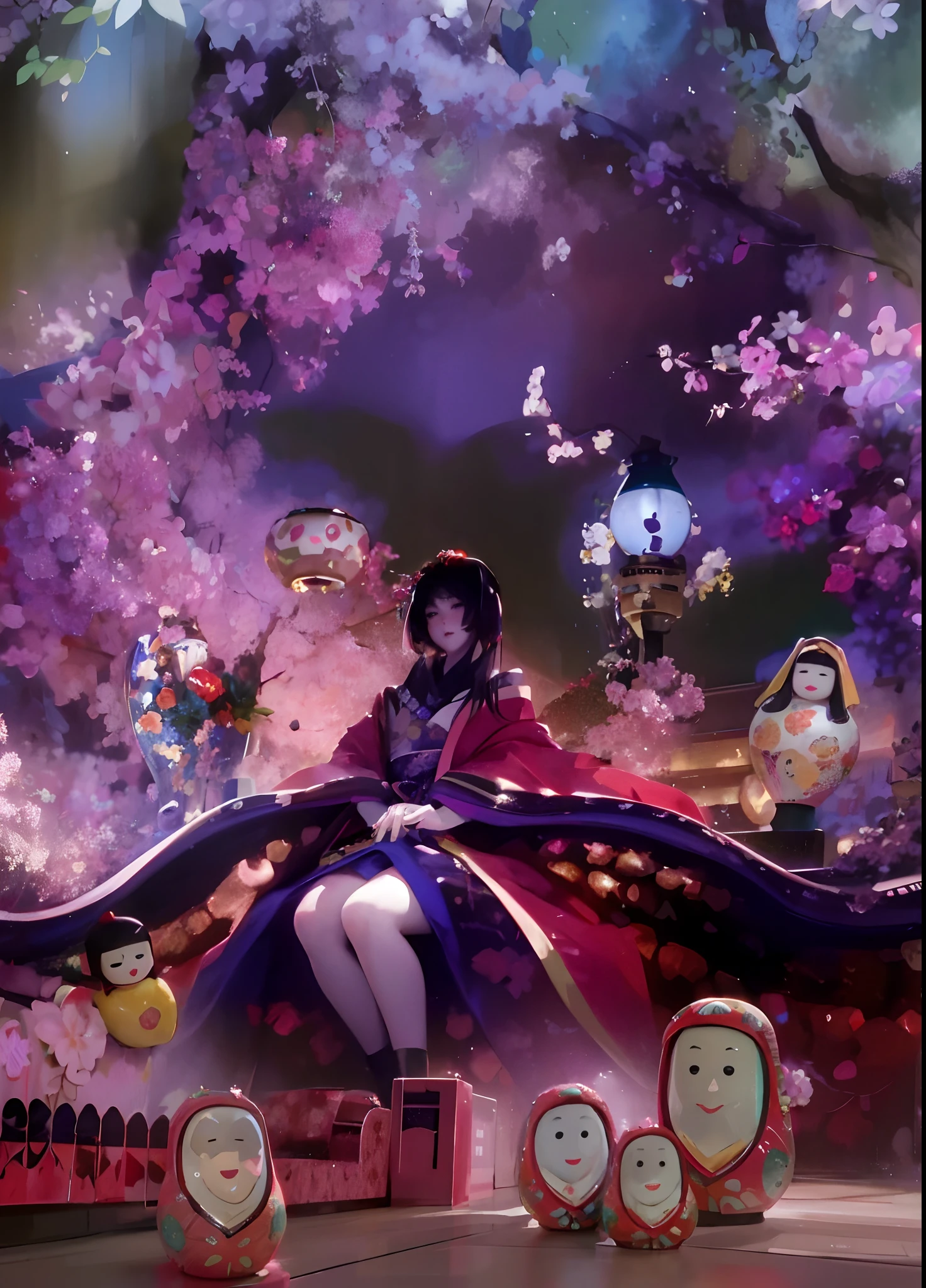 master-piece,hyper quality, hyper detailed,perfect drawing,solo, kimono beauty, kimono, kimono, black hair, japanese hair, half-open lips, sink eyes, elegance, splendid, beautiful, blush (0.2), glittering, beautiful, gorgeous, gentle, forward light, natural light, Japanese-style room, red gesture,